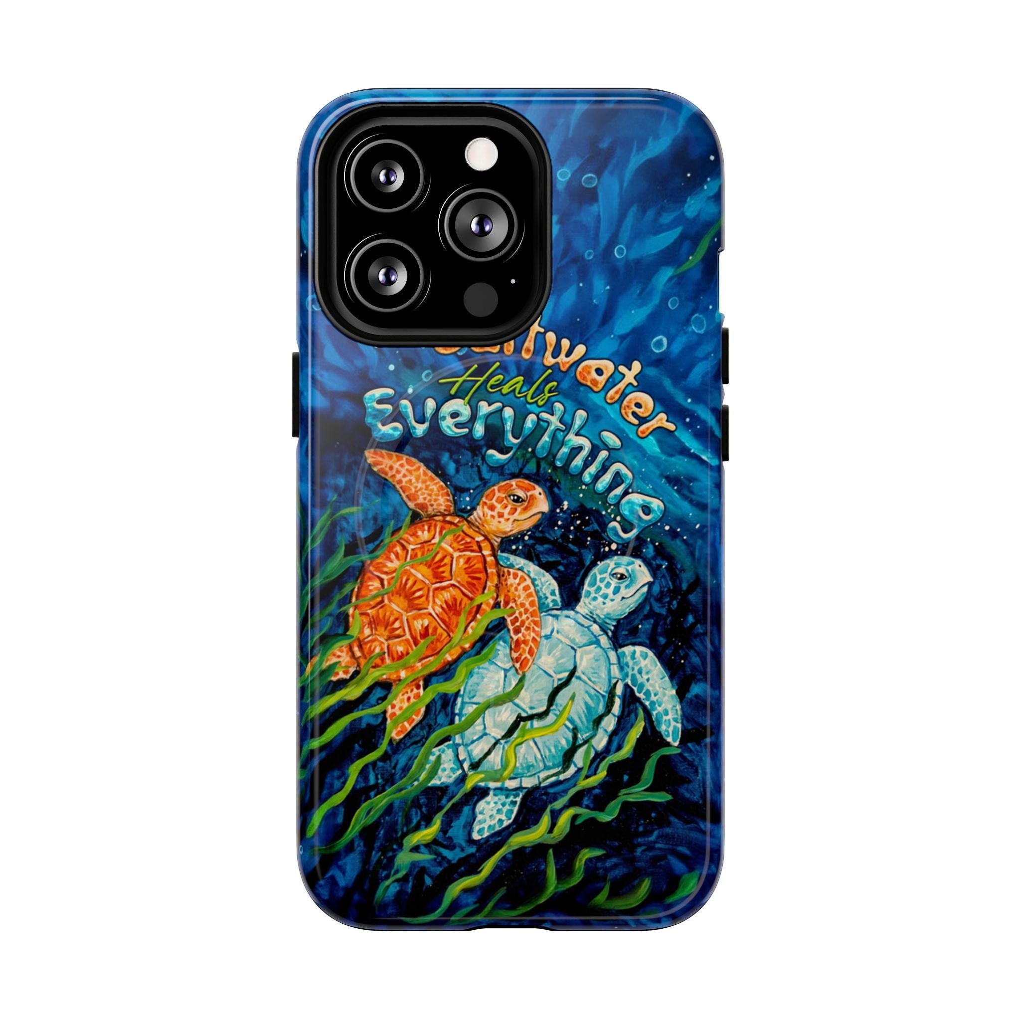 SALTWATER HEALS EVERYTHING TURTLE MAGNETIC PHONE CASE  - TLTW2005264