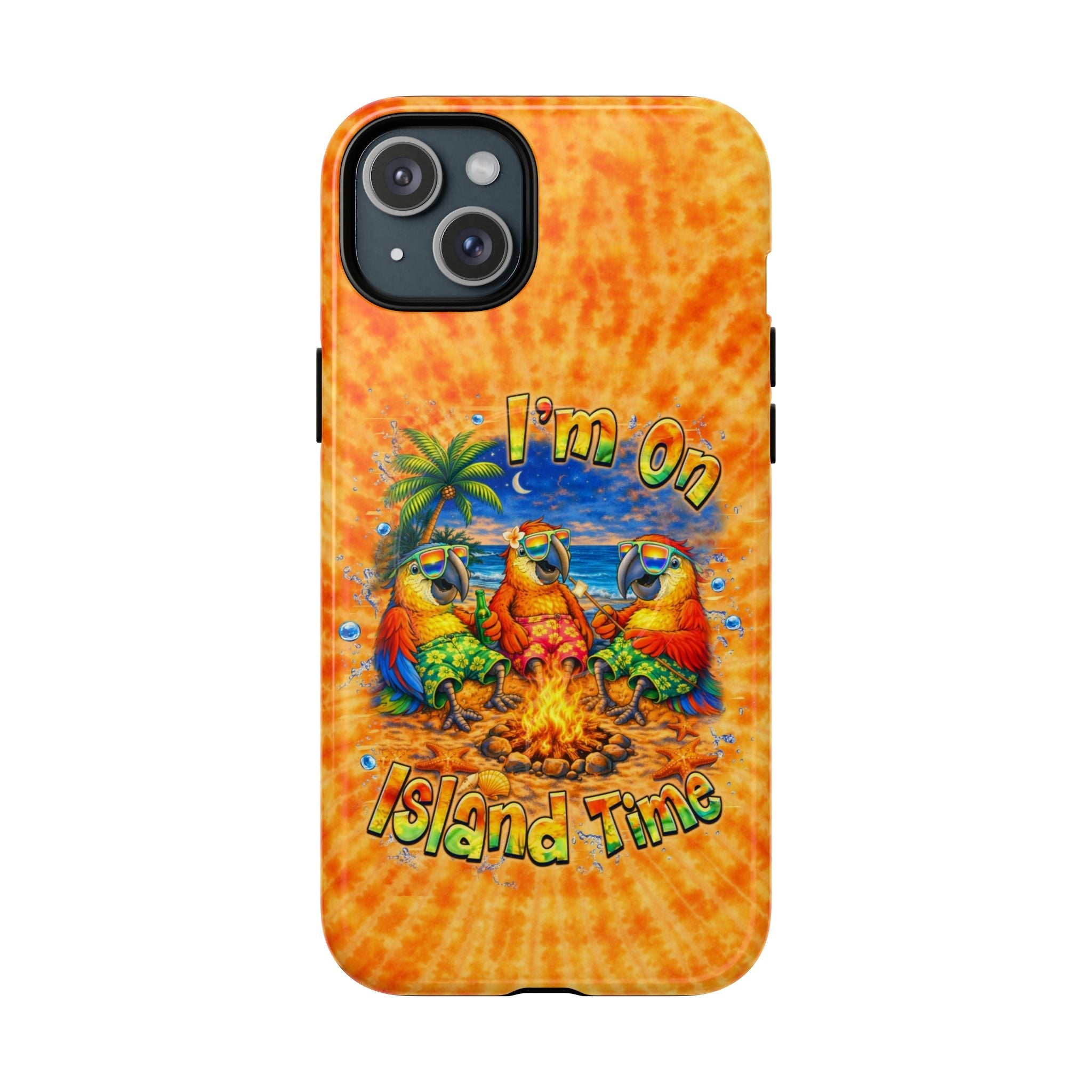 I'M ON ISLAND TIME PARROT SWIRL MAGNETIC  PHONE CASE  - TLHN1405264