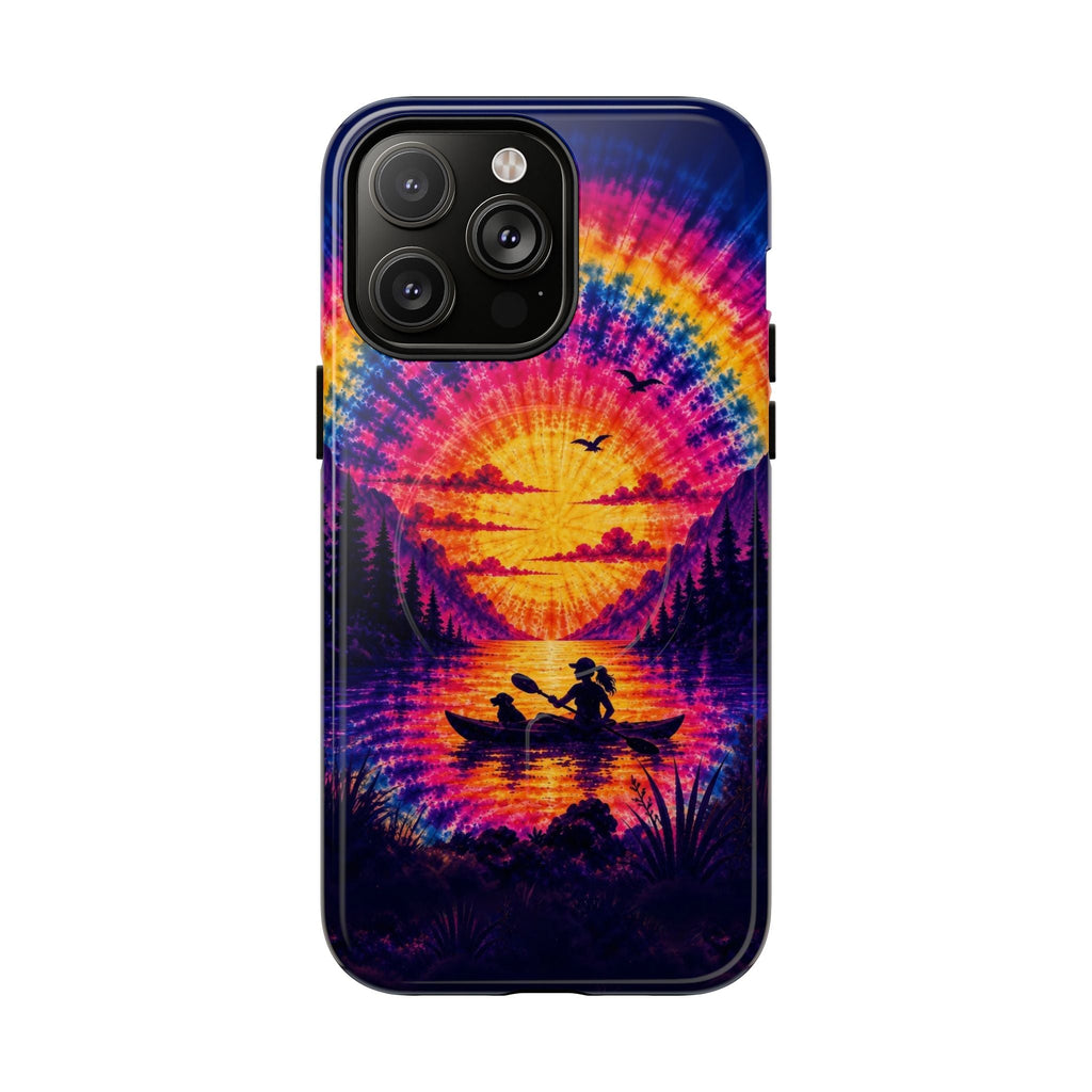 KAYAK LAKE DAY WITH DOG SUNSET MAGNETIC PHONE CASE - TLHG2406262