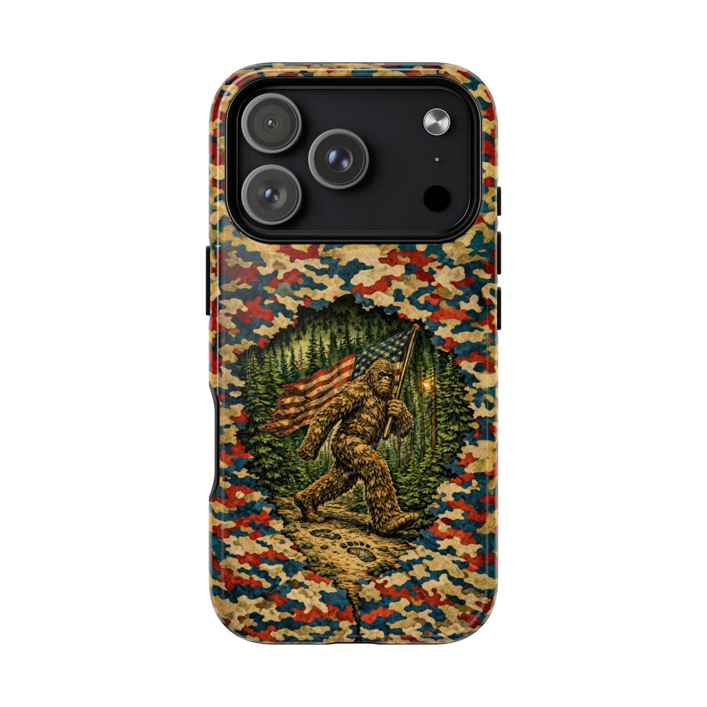 BIGFOOT WITH FLAG CAMOUFLAGE MAGNETIC PHONE CASE  - TLNT1305261