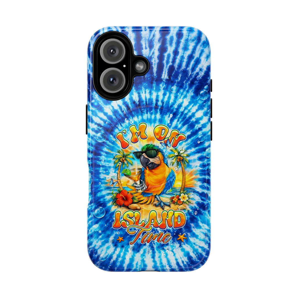 I'M ON ISLAND TIME PARROT  MAGNETIC PHONE CASE  - TLHG1604261