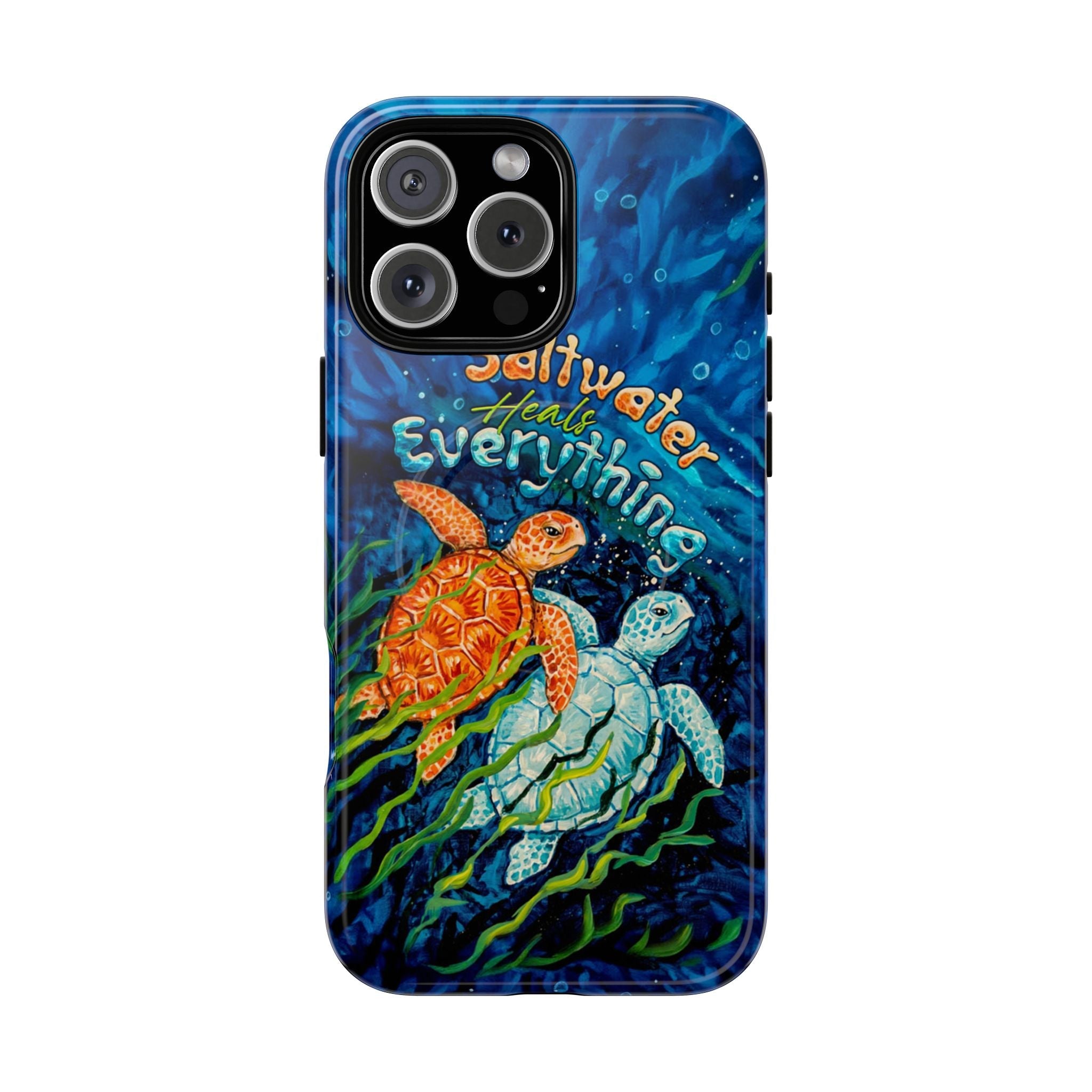 SALTWATER HEALS EVERYTHING TURTLE MAGNETIC PHONE CASE  - TLTW2005264