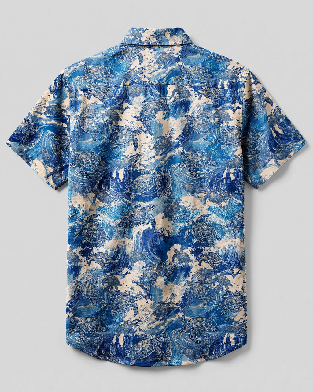 OCEAN TURTLE WAVES BUTTON-DOWN COLLAR SHIRT - TYQY0207263