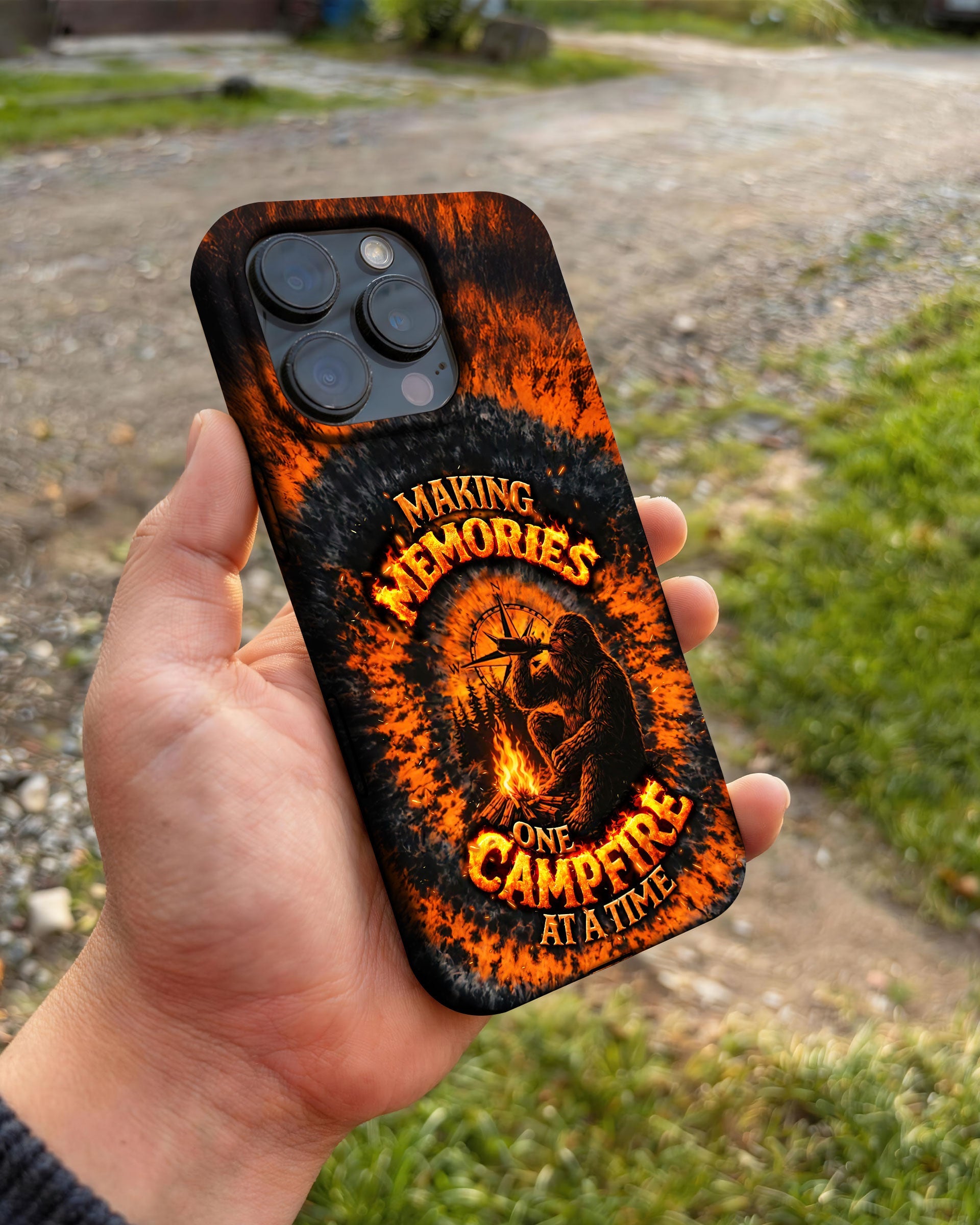 MAKING MEMORIES ONE CAMPFIRE AT A TIME BIGFOOT SWIRL PHONE CASE - TLNT1804262