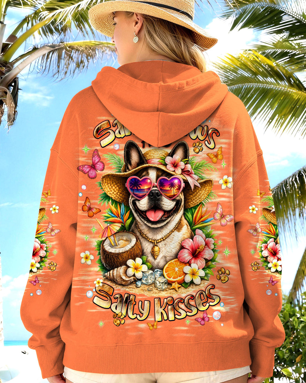 SANDY PAWS AND SALTY KISSES FRENCH BULLDOG ALL OVER PRINT - TLNT1905261