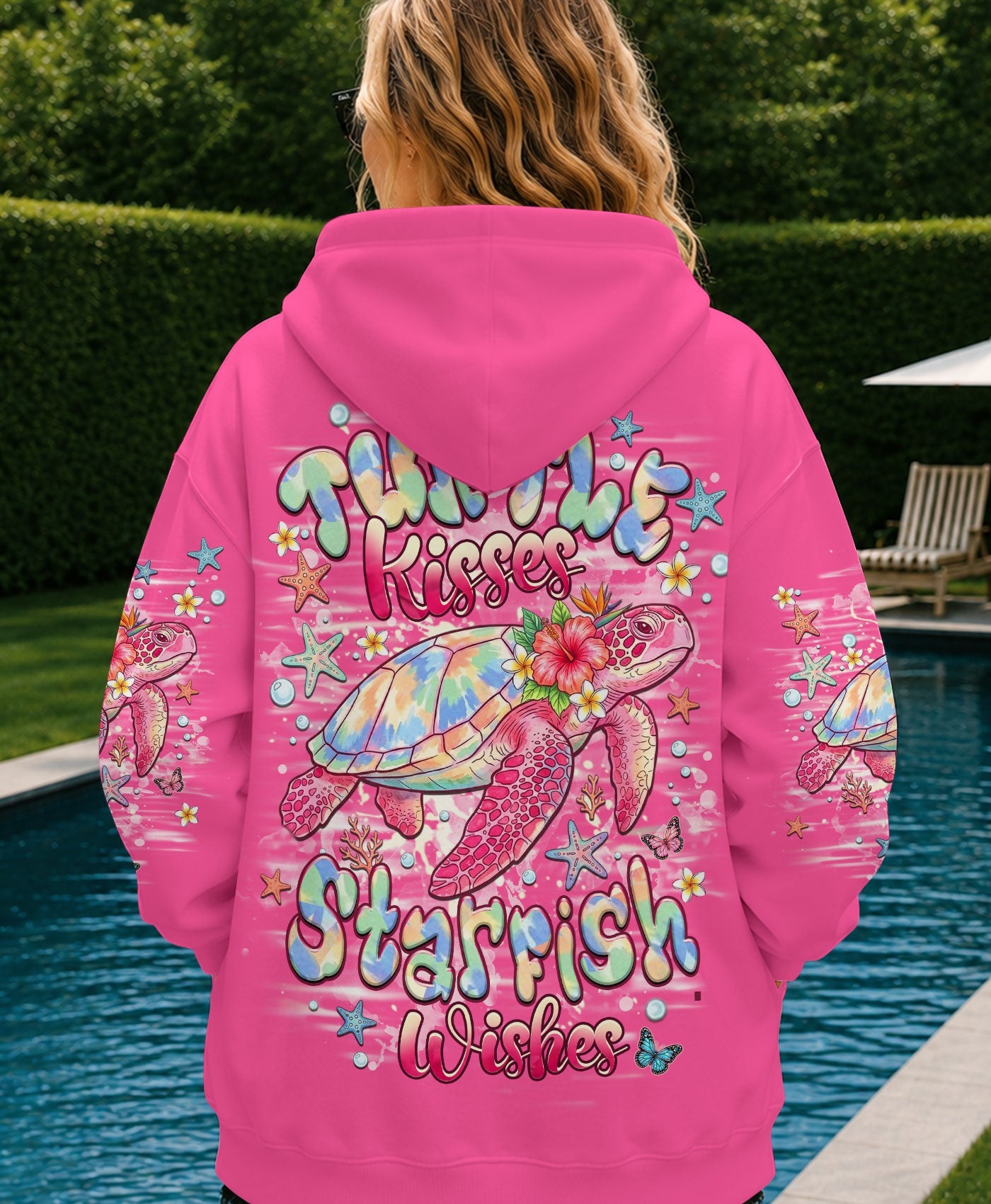 TURTLE KISSES STARFISH WISHES ALL OVER PRINT -  TLHN1606264