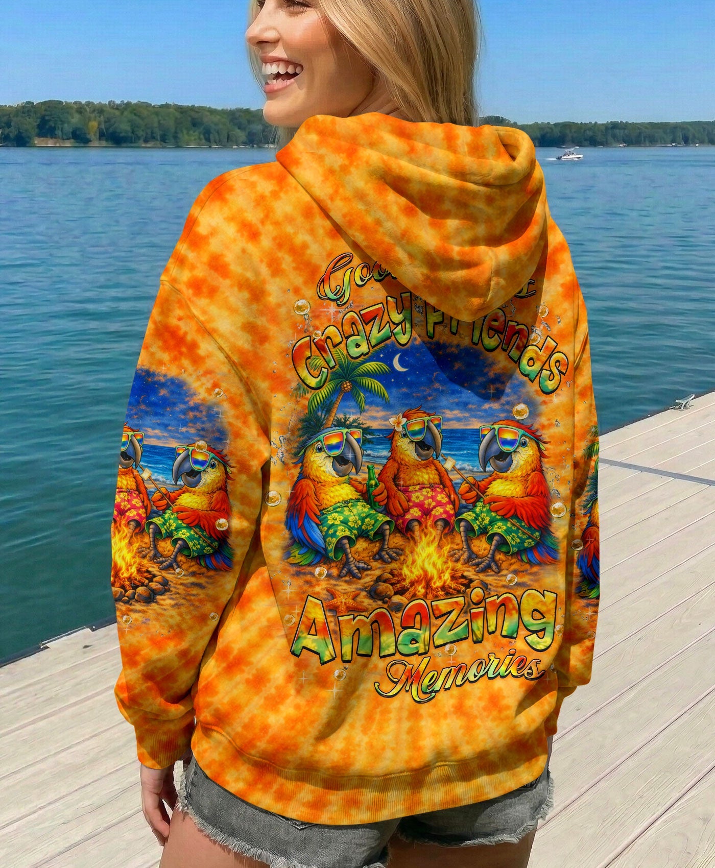 GOOD TIMES CRAZY FRIEND PARROT ALL OVER PRINT - TLHN0604262