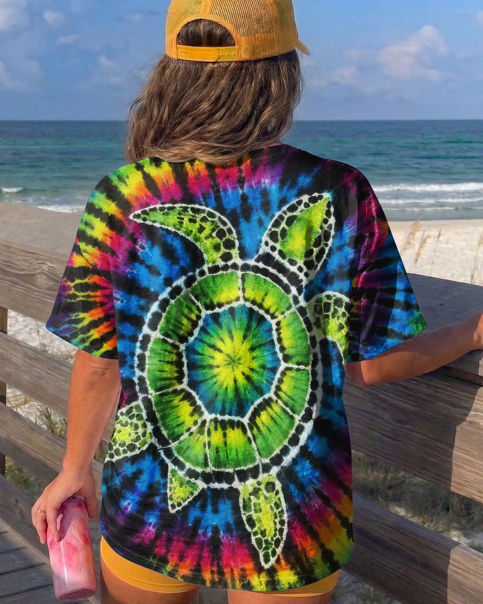 COLORFUL SEA TURTLE  ALL OVER PRINT - TLTW1205261