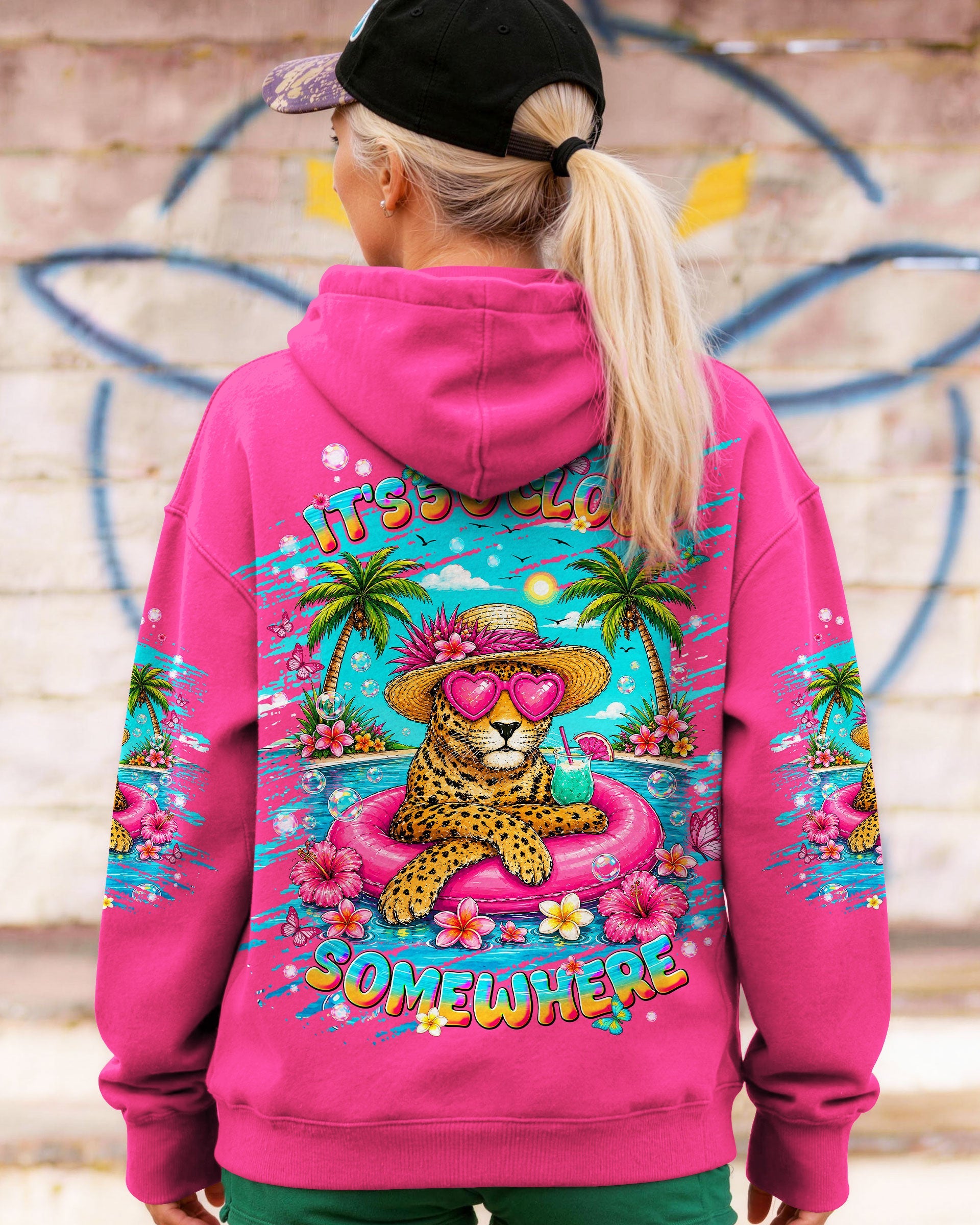 IT'S 5 O'CLOCK SOMEWHERE LEOPARD ALL OVER PRINT  - TLNT2605261