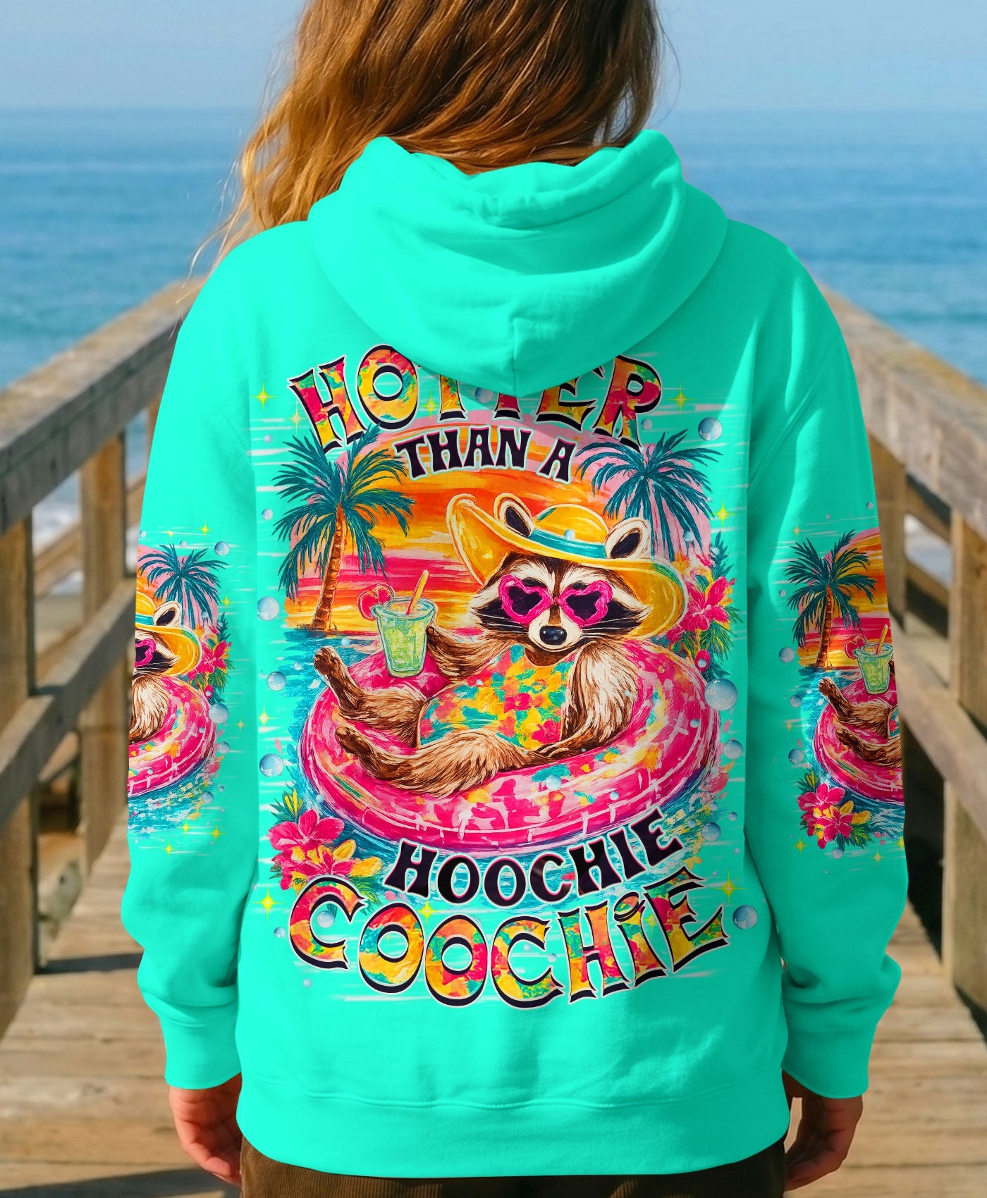 HOTTER THAN A HOOCHIE COOCHIE RACCOON ALL OVER PRINT - TLHN1905263