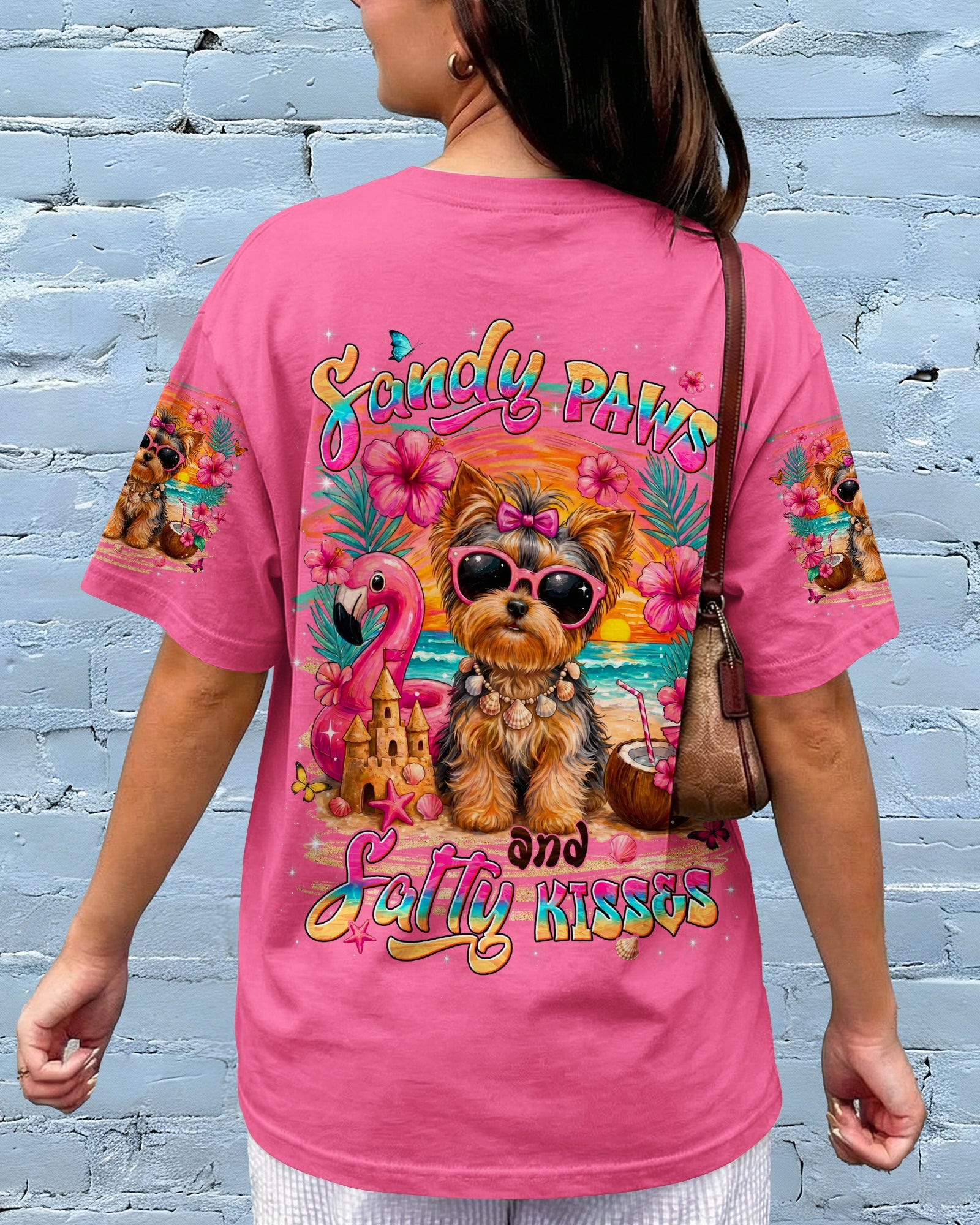 SANDY PAWS AND SALTY KISSES YORKSHIRE TERRIER DOG ALL OVER PRINT - TYLN2605261