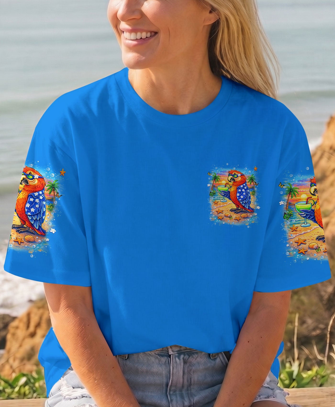 POLLY WANTS A COCKTAIL PARROT ALL OVER PRINT  - TLHN1504261