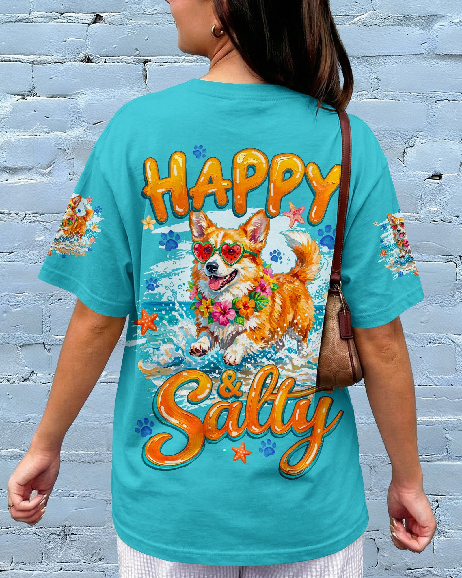 HAPPY AND SALTY CORGI DOG ALL OVER PRINT - TYQY2205261