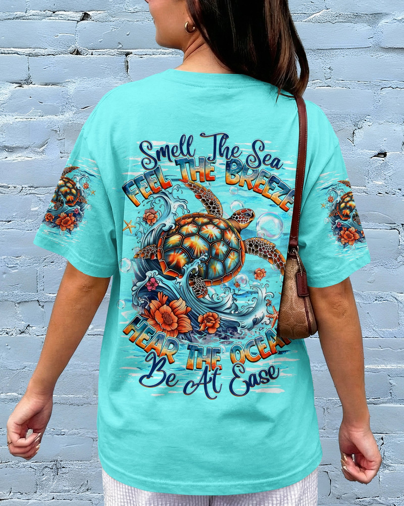 SMELL THE SEA FEEL THE BREEZE TURTLE  ALL OVER PRINT   - TLHG0406263