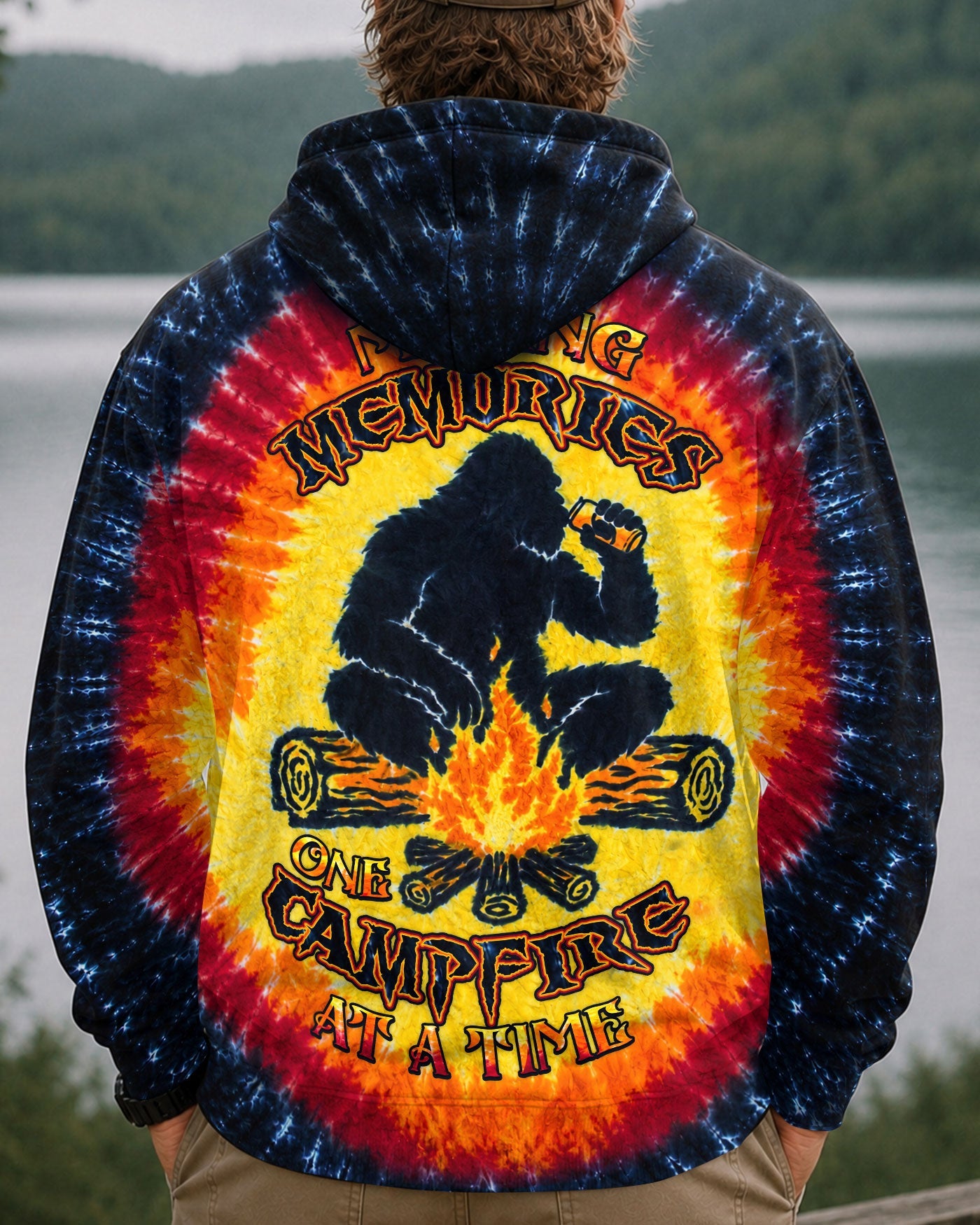 MAKING MEMORIES ONE CAMPFIRE AT A TIME BIGFOOT ALL OVER PRINT - TLHN1307262