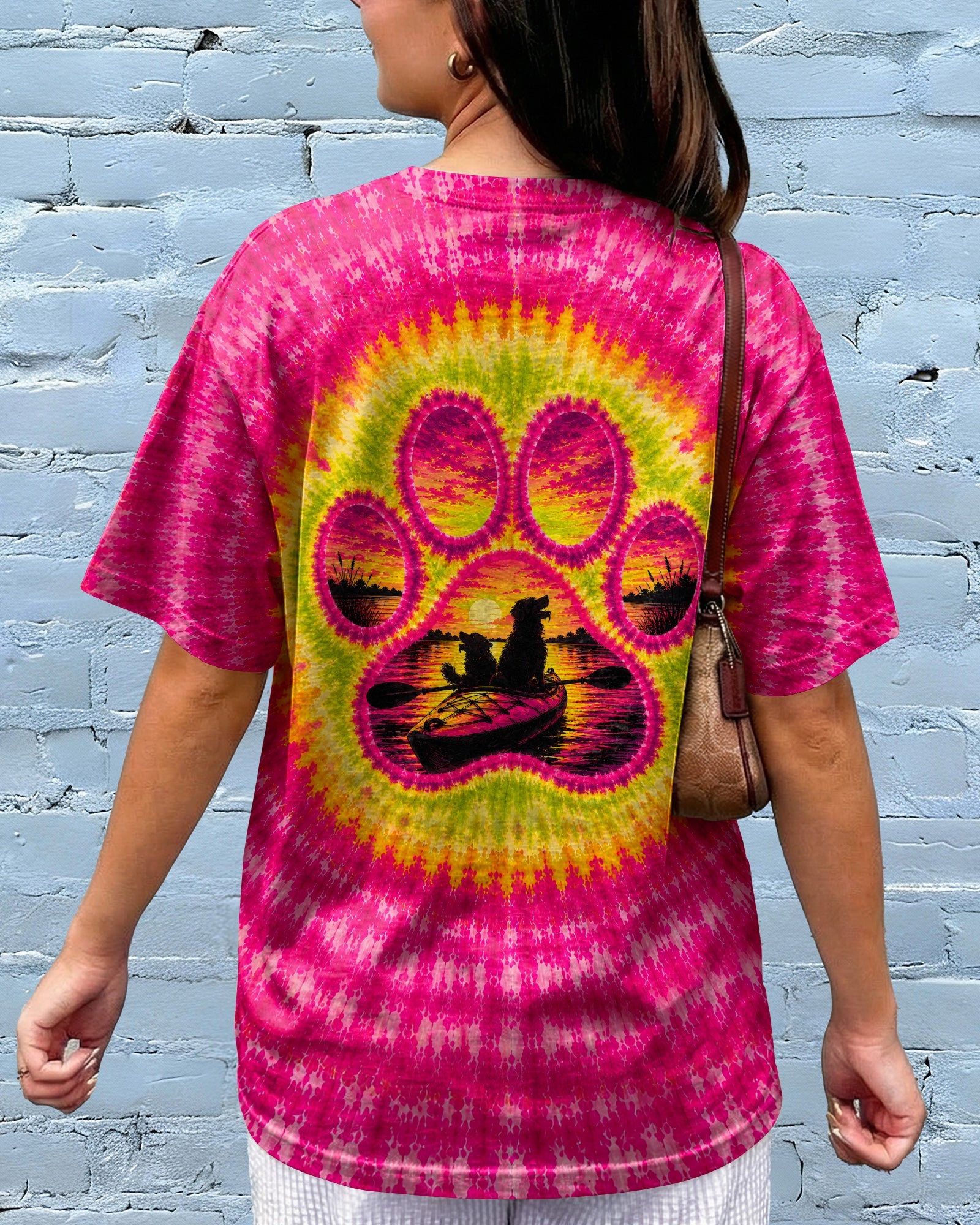PAW PRINT KAYAK DOG SUNSET ALL OVER PRINT - TLNT0207265