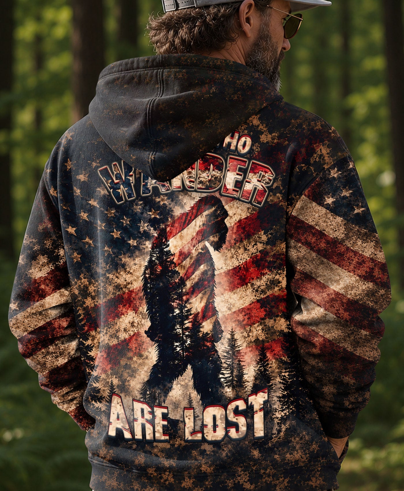 NOT ALL WHO WANDER ARE LOST BIGFOOT ALL OVER PRINT - TLHN2705262