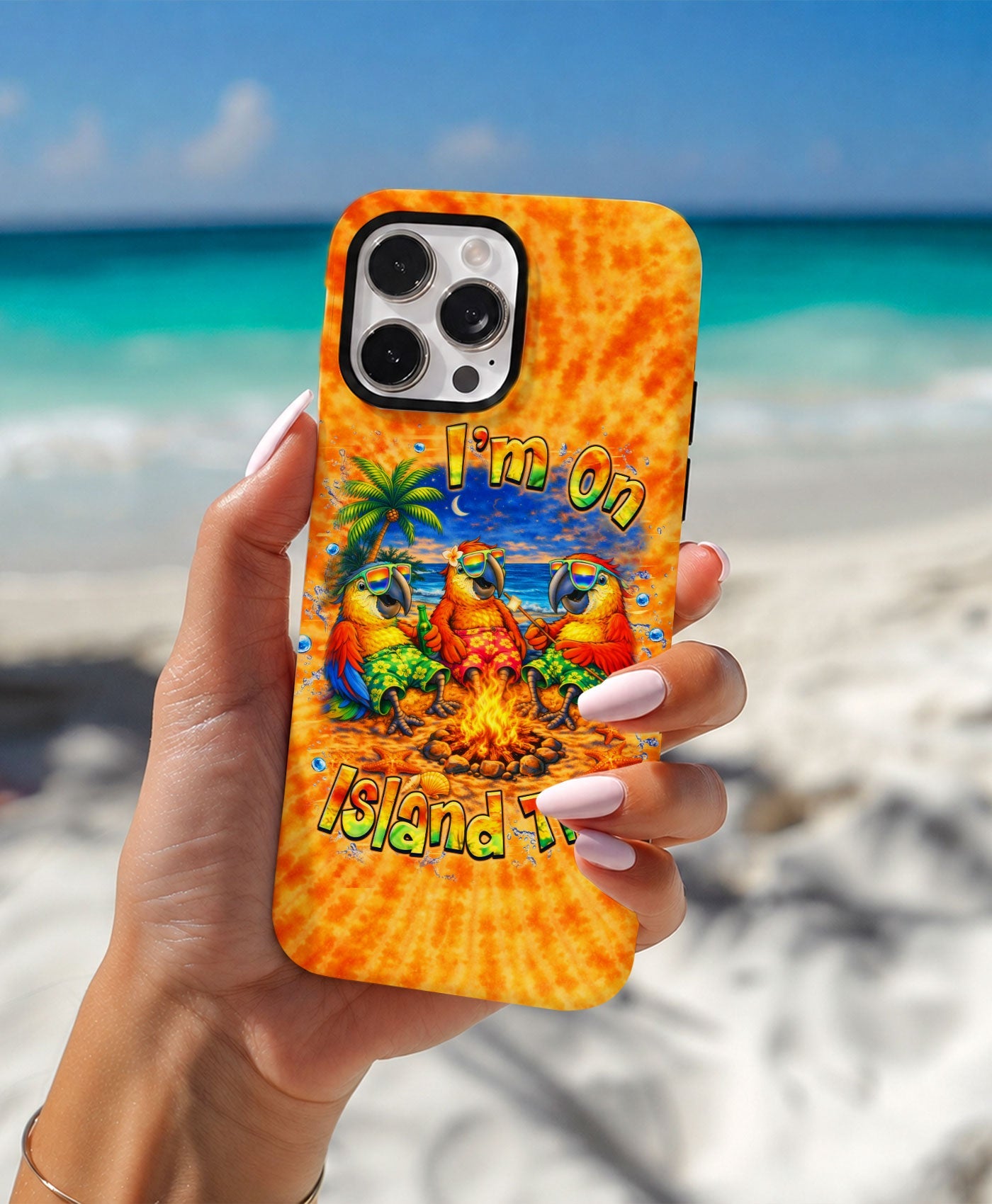 I'M ON ISLAND TIME PARROT SWIRL  PHONE CASE  - TLHN1405264
