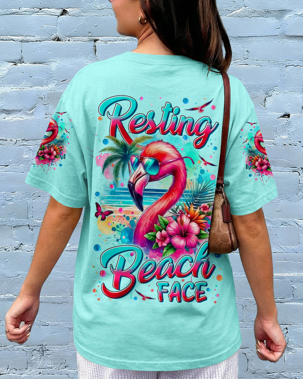 RESTING BEACH FACE FLAMINGO ALL OVER PRINT - TYLN0904262