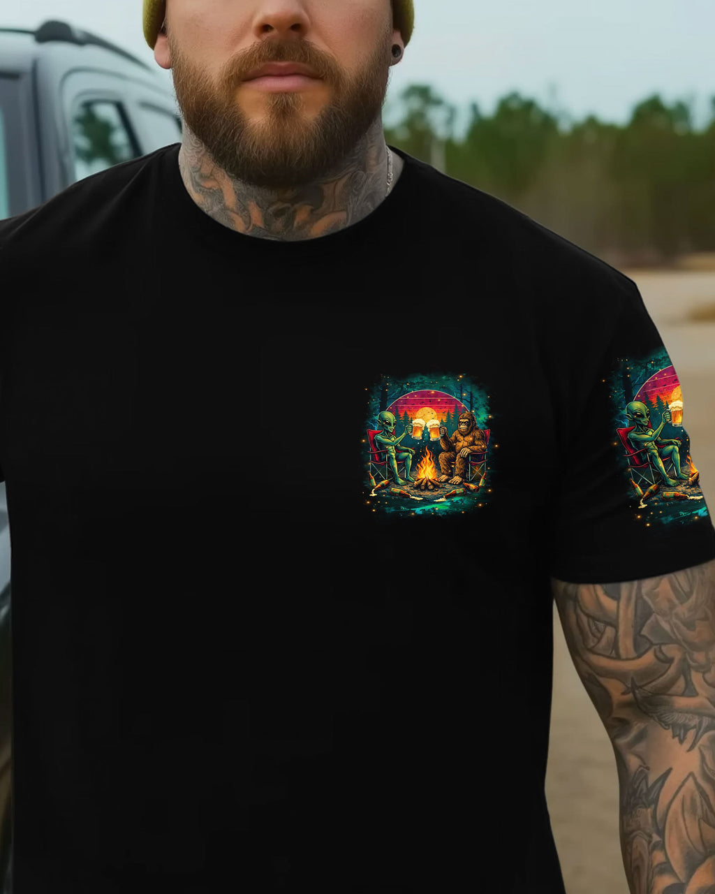 CAMPING CREW ALIEN BIGFOOT  ALL OVER PRINT - TLHN0604263