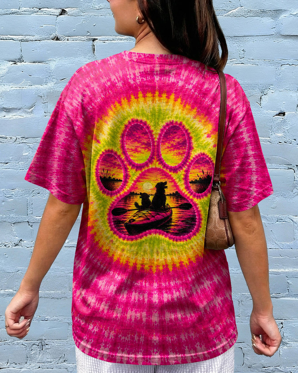 PAW PRINT KAYAK DOG SUNSET ALL OVER PRINT - TLNT0207265
