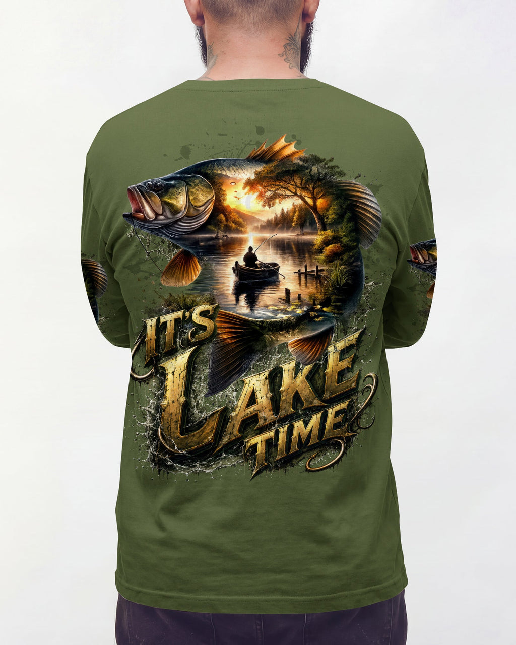 IT'S LAKE TIME FISHING ALL OVER PRINT - TLTW1305263