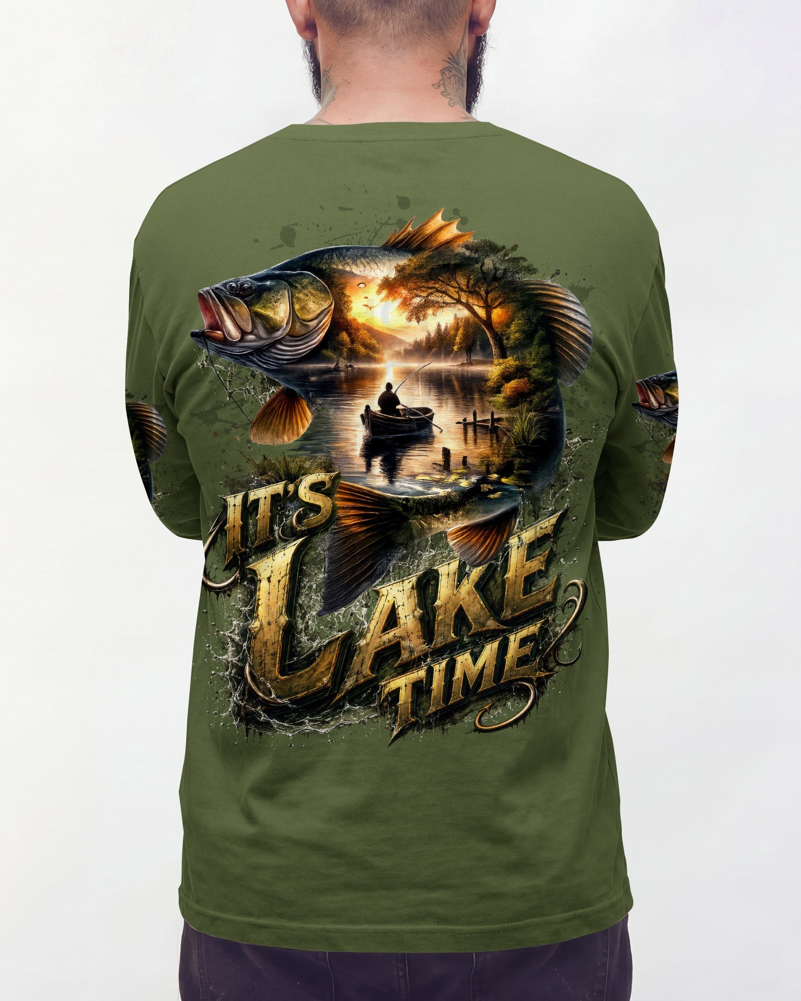 IT'S LAKE TIME FISHING ALL OVER PRINT - TLTW1305263