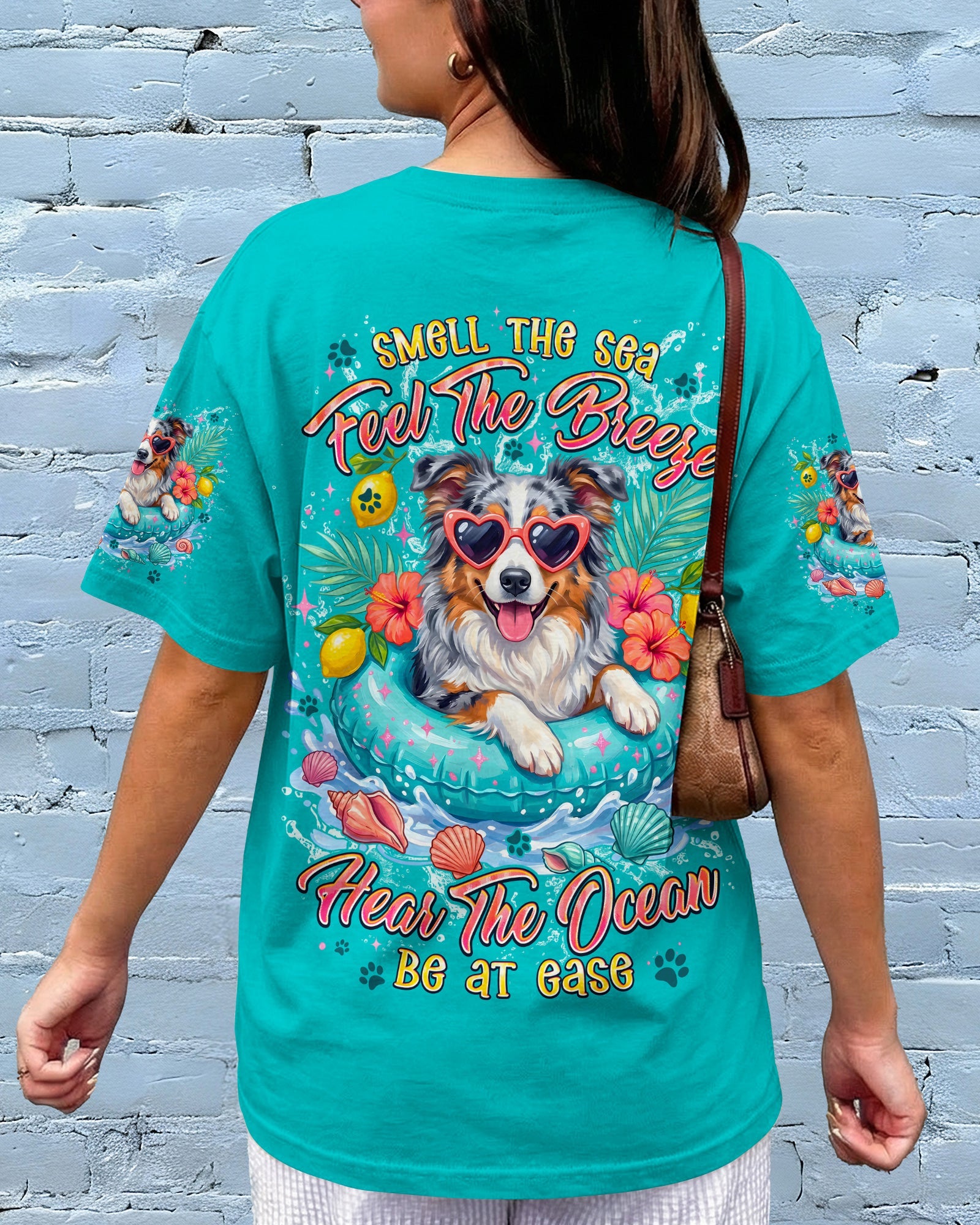 SMELL THE SEA FEEL THE BREEZE AUSTRALIAN SHEPHERD DOG ALL OVER PRINT - TYPQ0106261