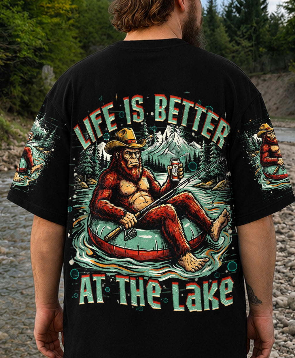 LIFE IS BETTER AT THE LAKE BIGFOOT ALL OVER PRINT   - TLHN2805263