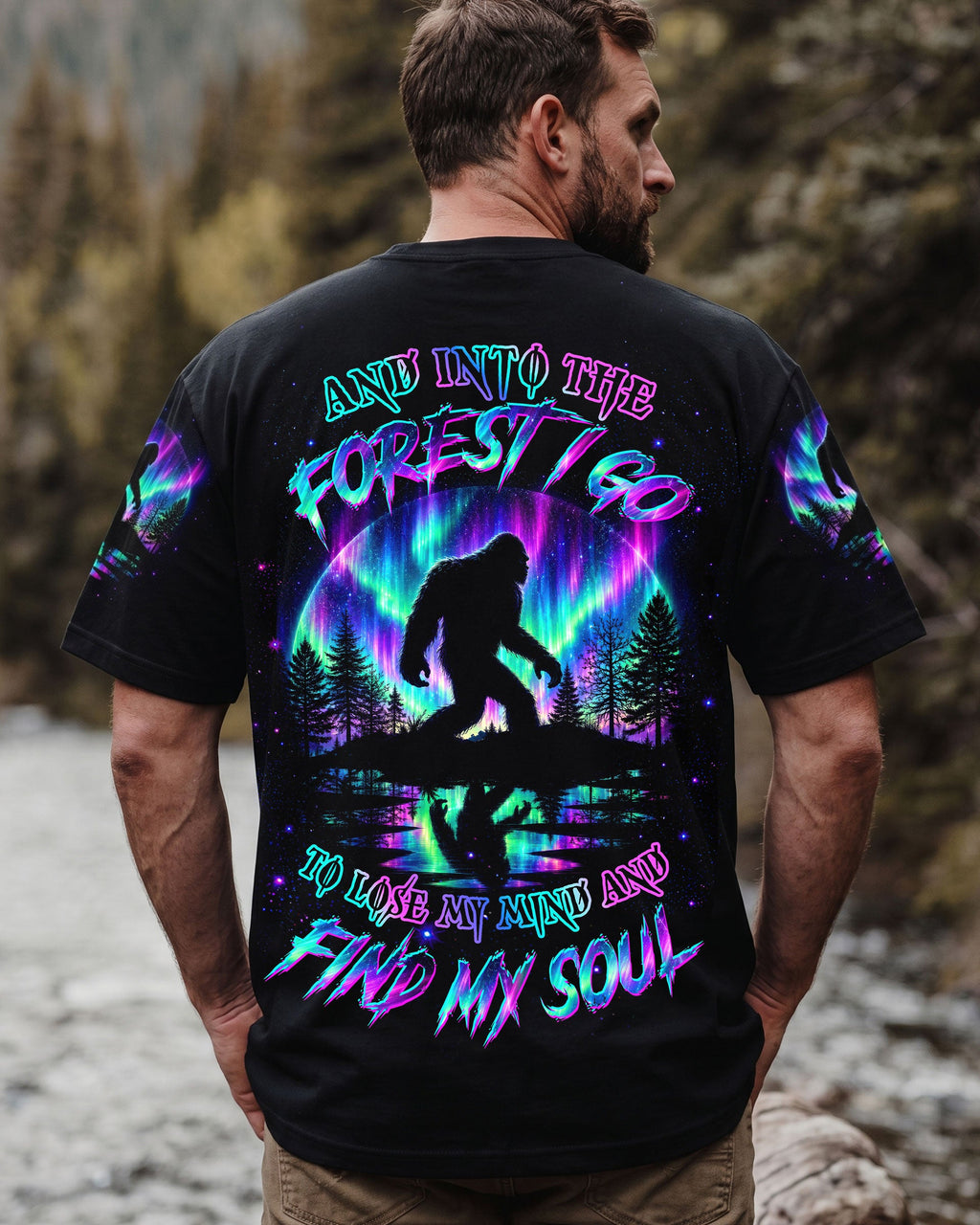 AND INTO THE FOREST I GO BIGFOOT AURORA ALL OVER PRINT -  TLTW2306261