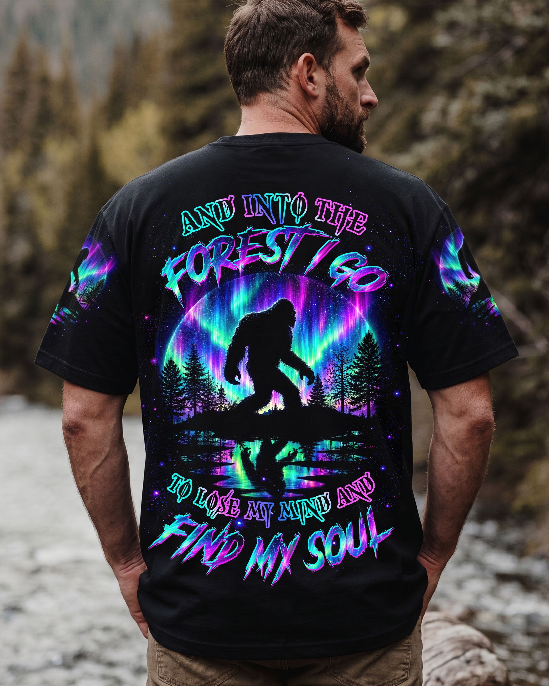 AND INTO THE FOREST I GO BIGFOOT AURORA ALL OVER PRINT -  TLTW2306261