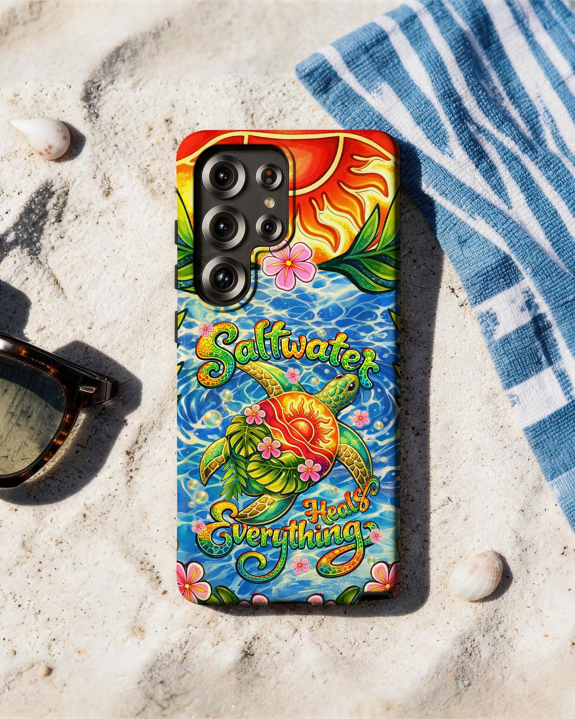 SALTWATER HEALS EVERYTHING TURTLE PHONE CASE - TLNT1704262