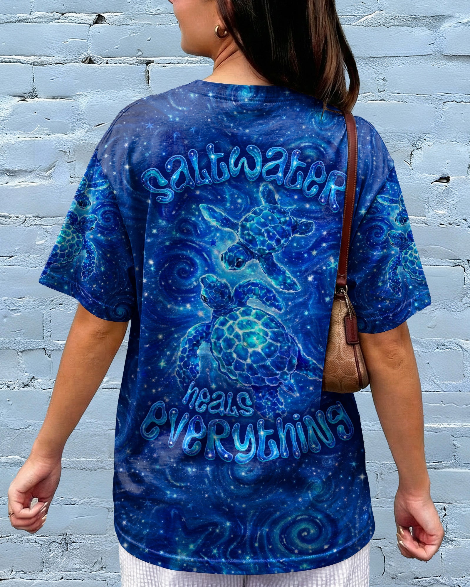 SALTWATER HEALS EVERYTHING TURTLE ALL OVER PRINT  - TLNO1504261