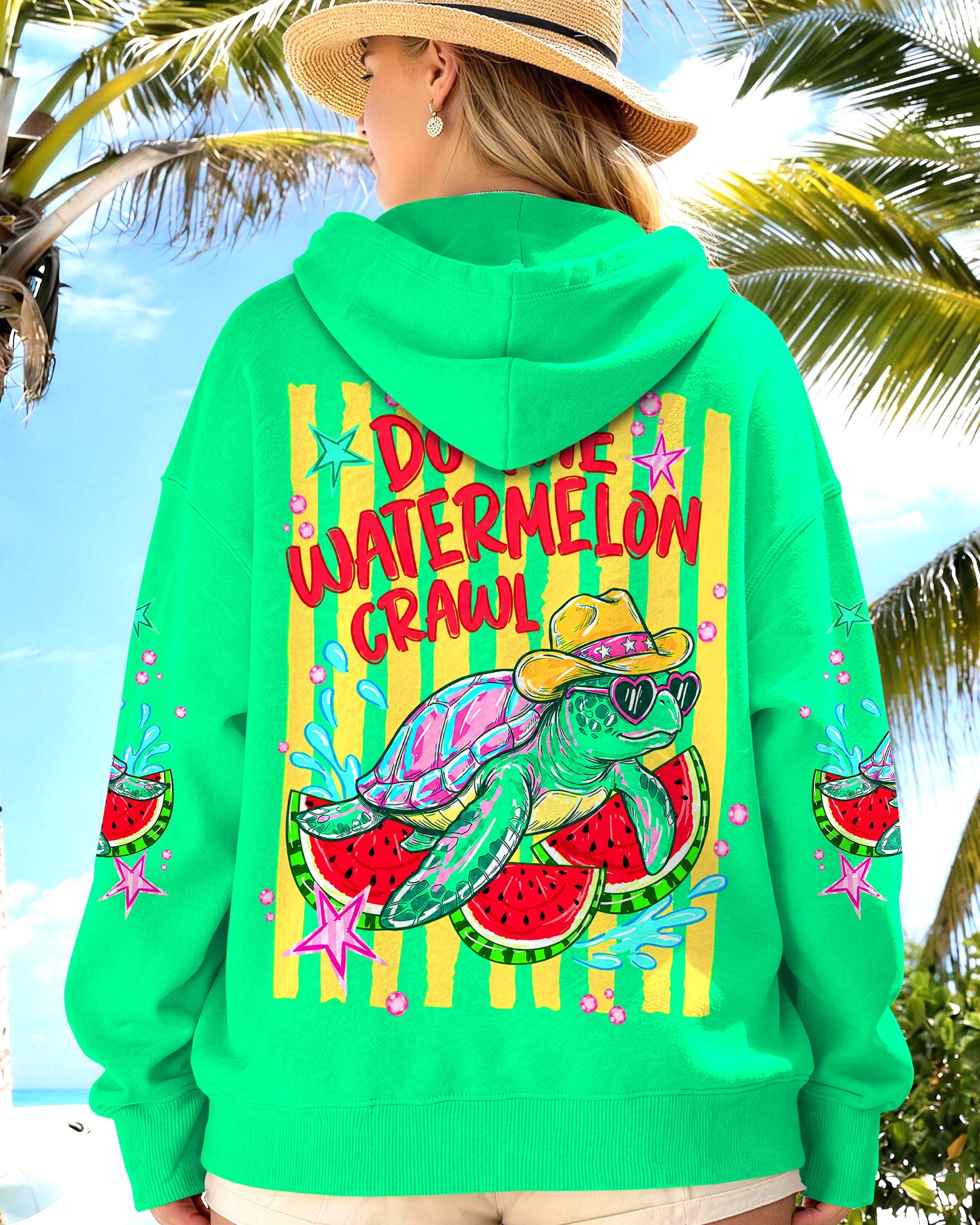 DO THE WATERMELON CRAWL TURTLE ALL OVER PRINT - TLNT2905263