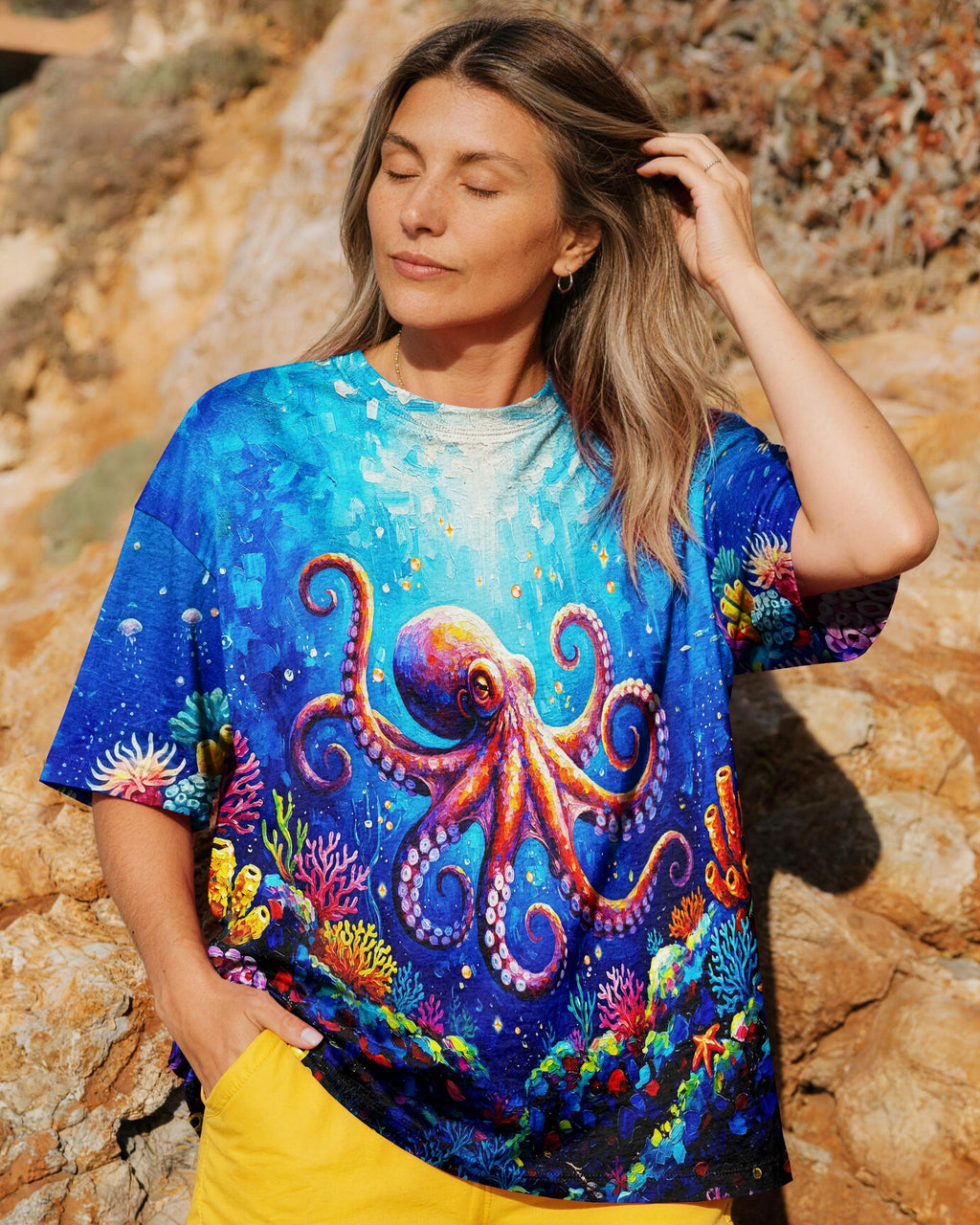 SMELL THE SEA FEEL THE BREEZE OCTOPUS ALL OVER PRINT  - TLNT2004263