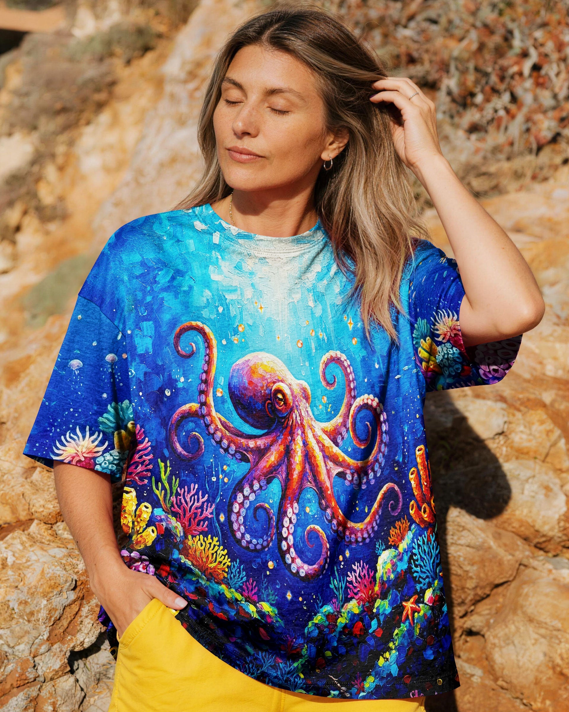SMELL THE SEA FEEL THE BREEZE OCTOPUS ALL OVER PRINT  - TLNT2004263