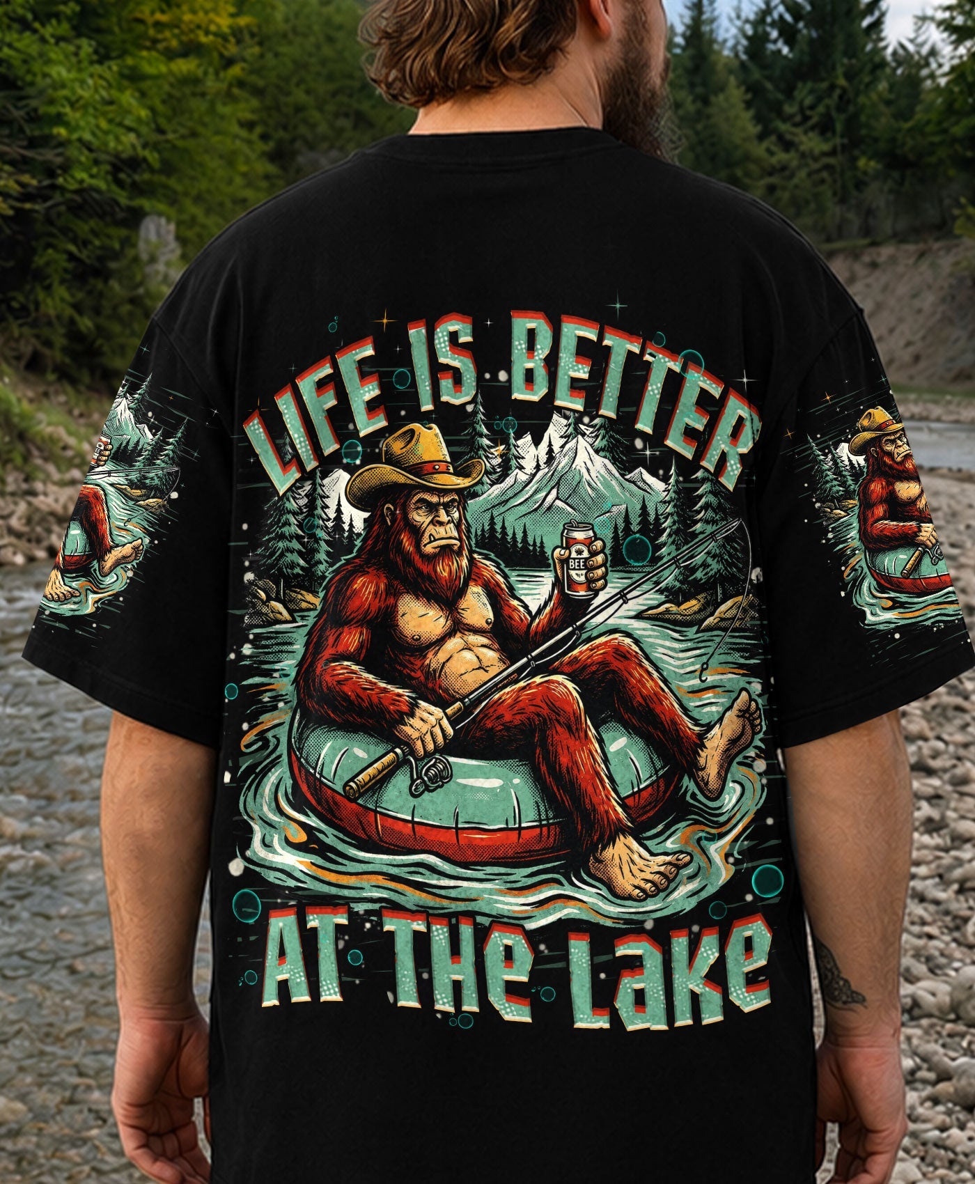 LIFE IS BETTER AT THE LAKE BIGFOOT ALL OVER PRINT   - TLHN2805263