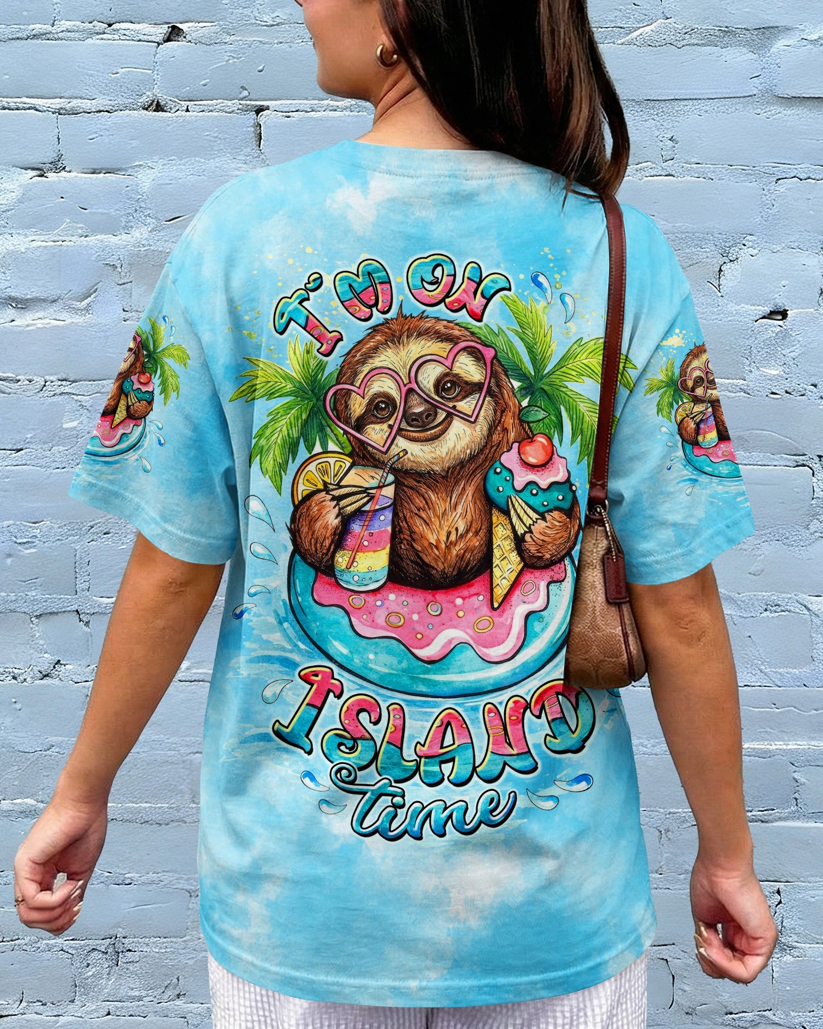 I'M ON ISLAND TIME  SLOTH ALL OVER PRINT - TLTW0804263