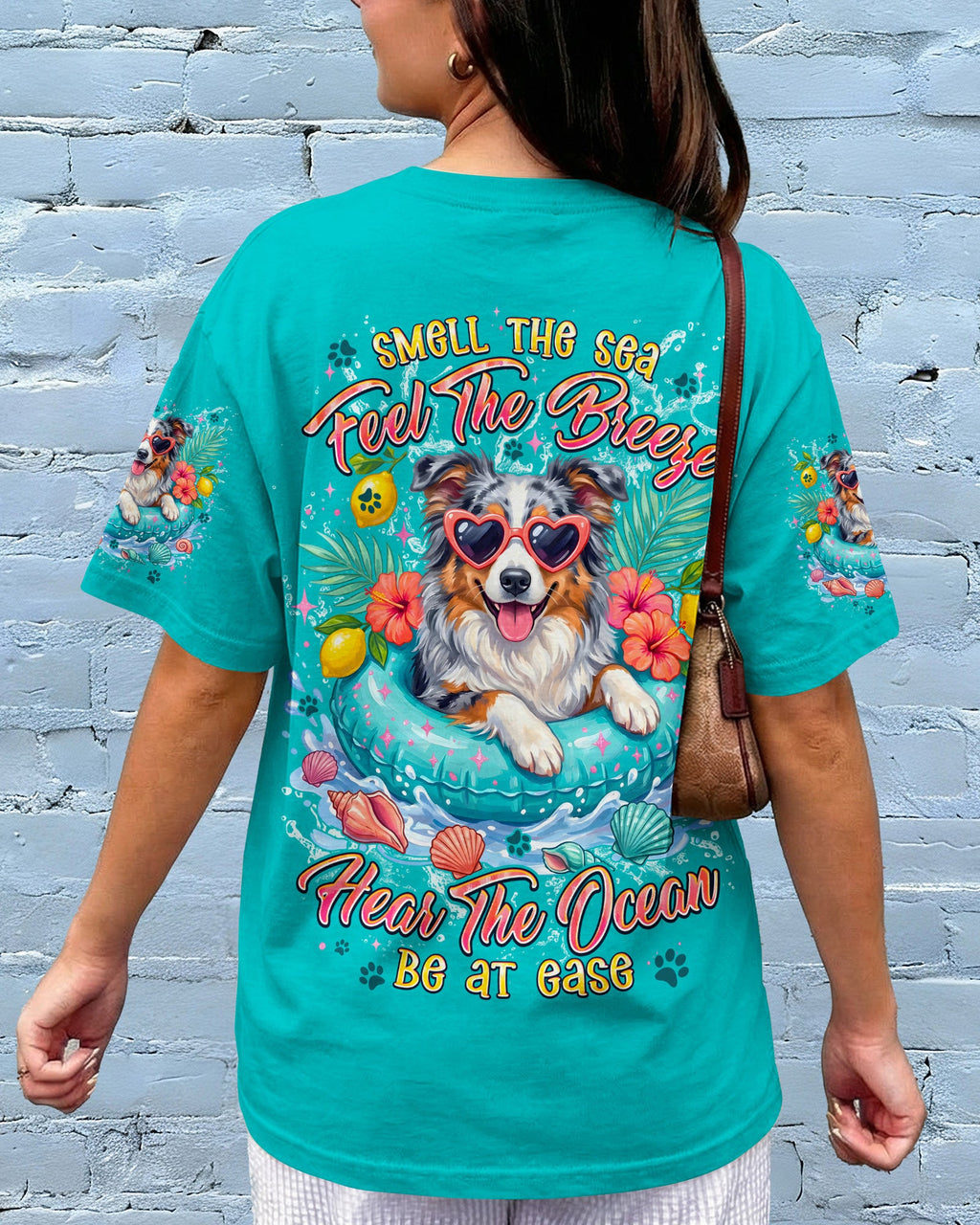 SMELL THE SEA FEEL THE BREEZE AUSTRALIAN SHEPHERD DOG ALL OVER PRINT - TYPQ0106261