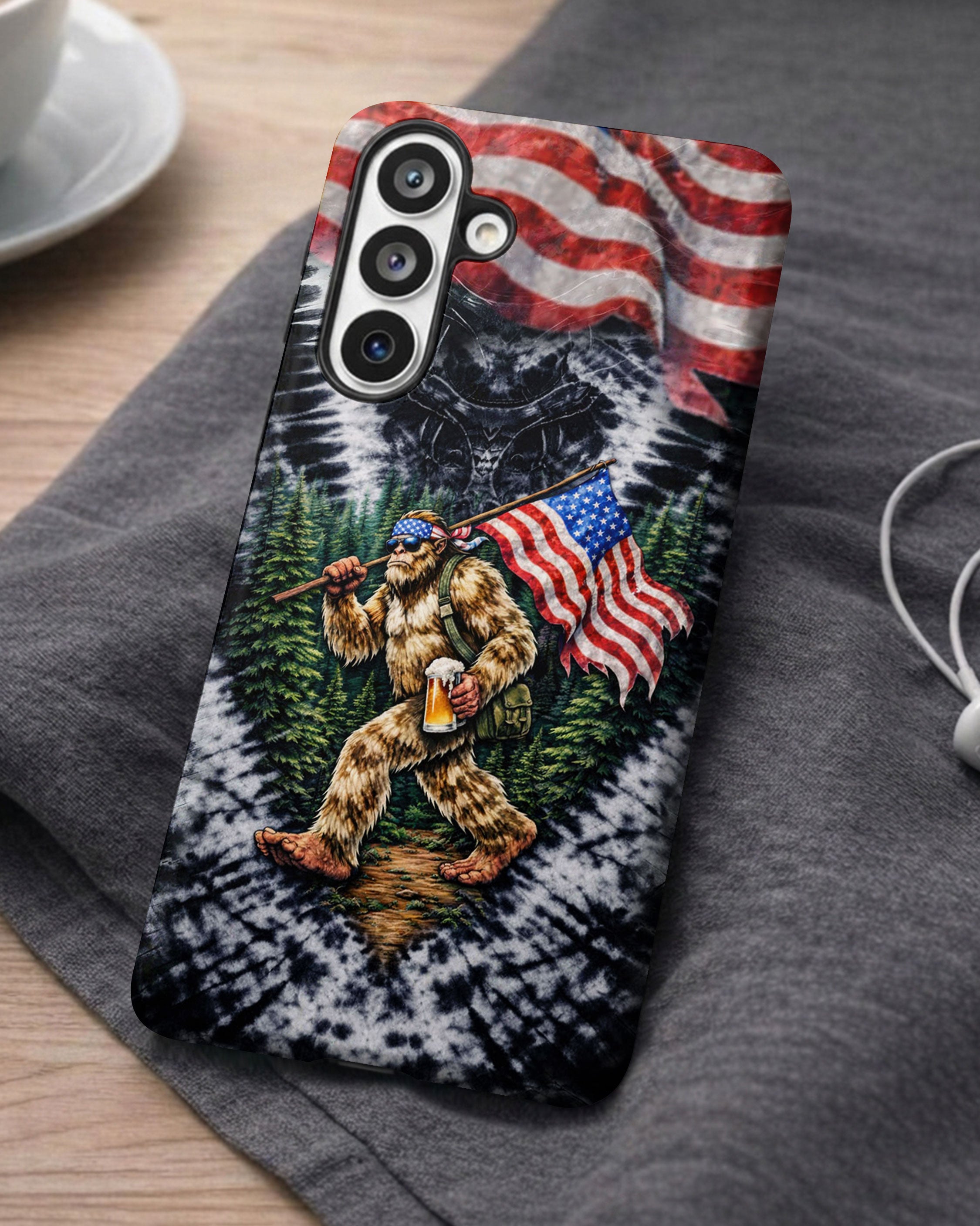 BIGFOOT WITH FLAG V SWIRL PHONE CASE  - TLTW0405263