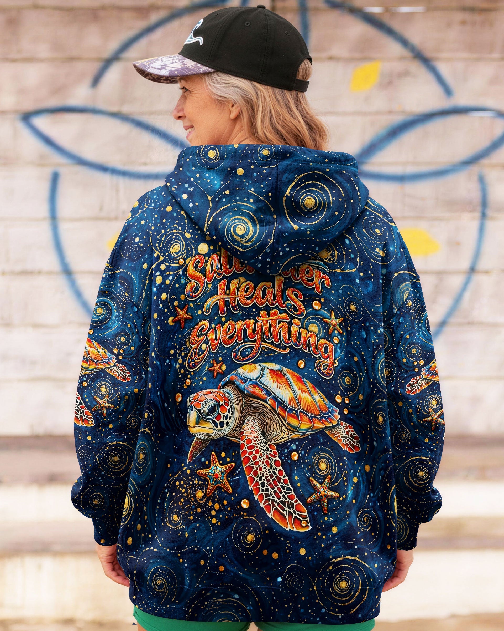 SALTWATER HEALS EVERYTHING TURTLE ALL OVER PRINT  - TLNT1304262