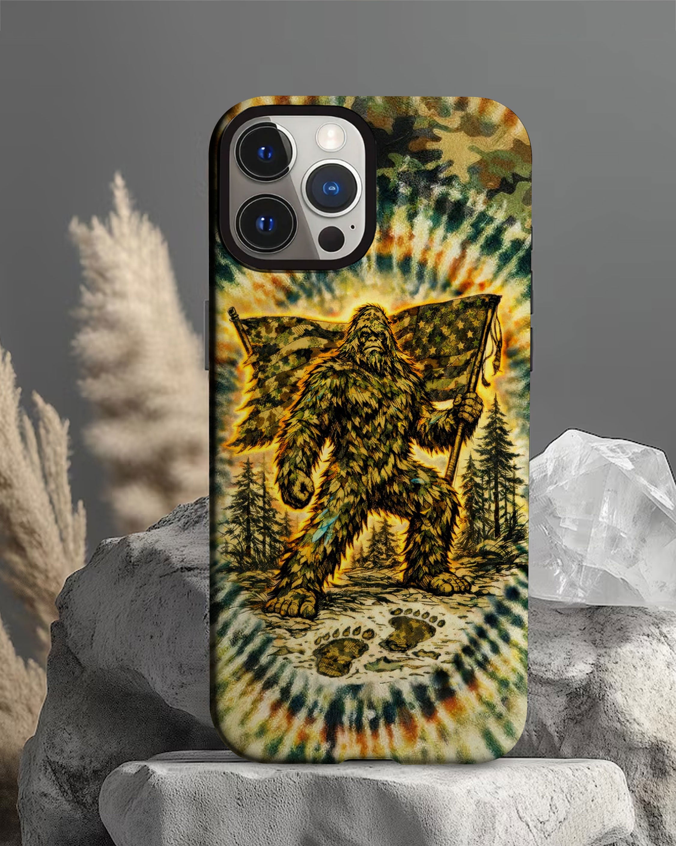 BIGFOOT WITH FLAG CAMOUFLAGE  PHONE CASE  - TLTW0705262