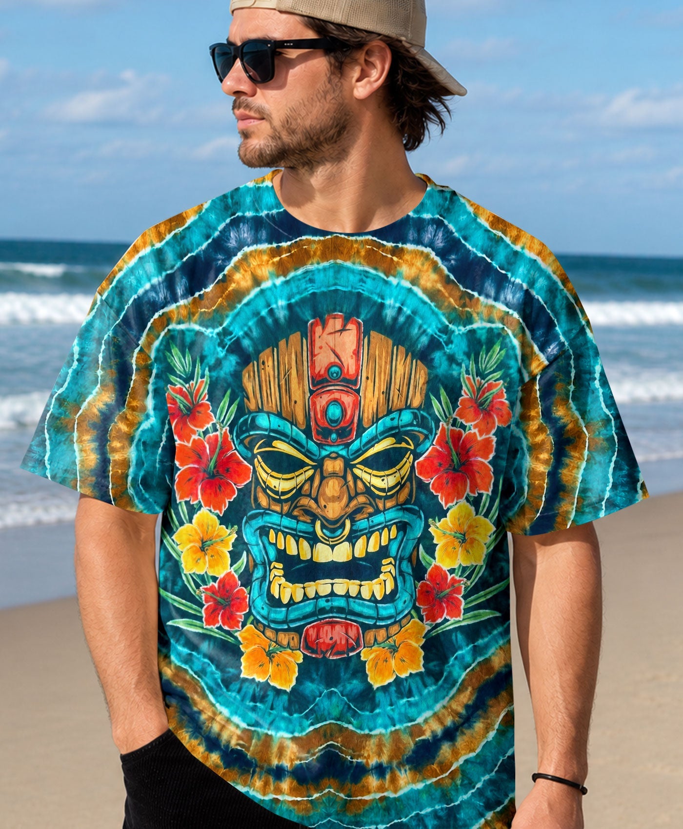 TROPICAL TIKI SWIRL ALL OVER PRINT  - TLHN2406264