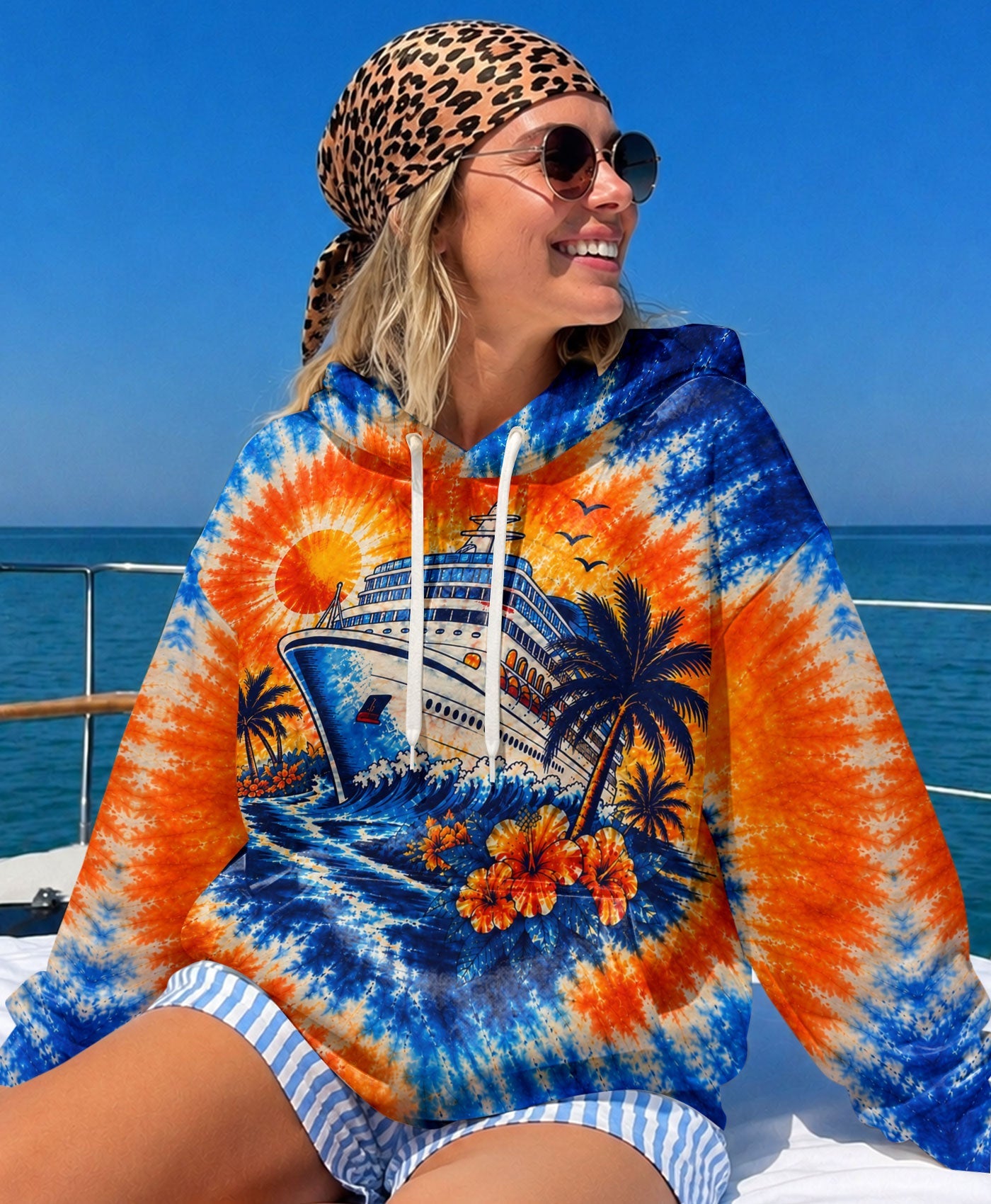 TROPICAL CRUISE SUNSET BURST ALL OVER PRINT  - TLHN0607261