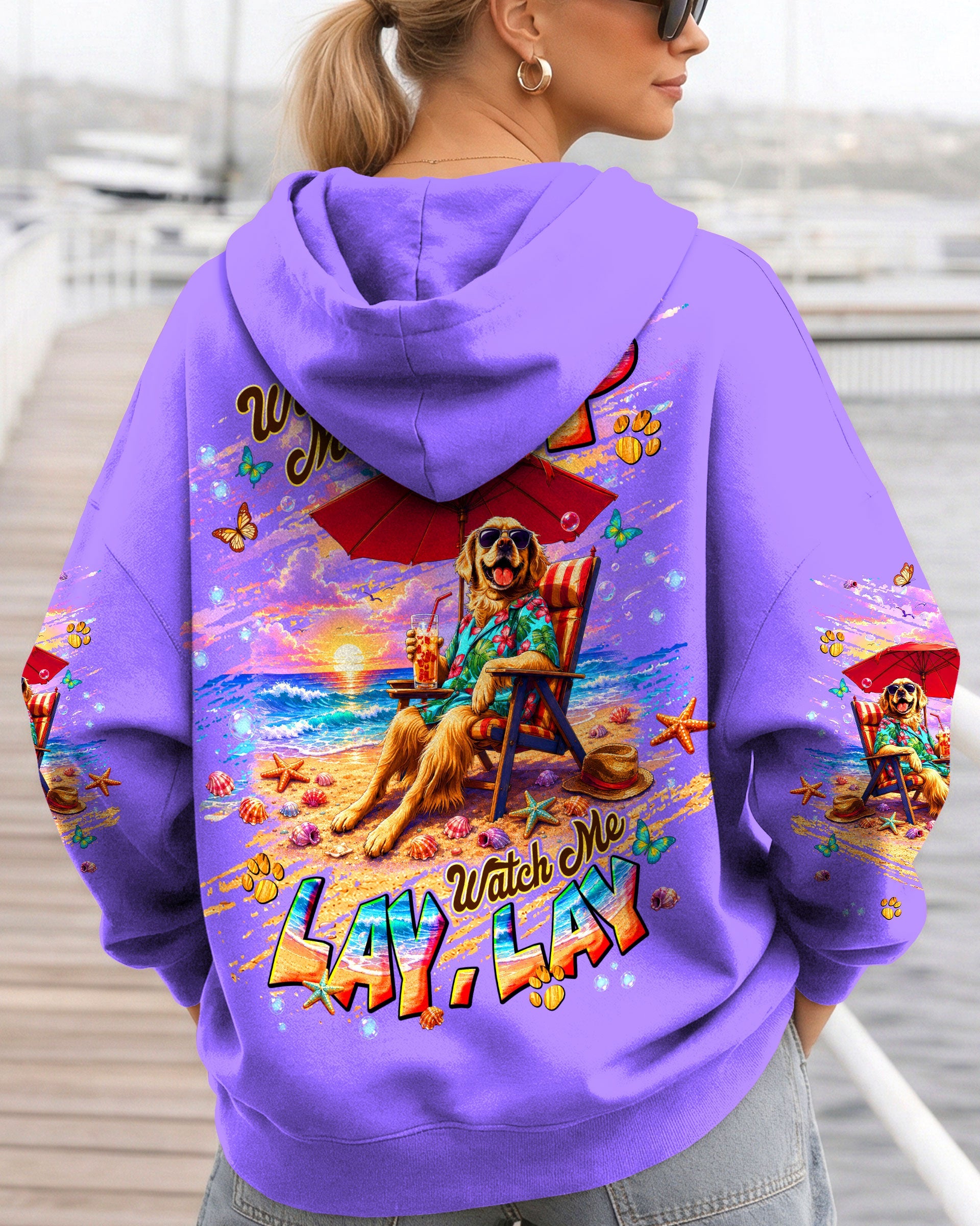 WATCH ME SIP GOLDEN RETRIEVER  DOG ALL OVER PRINT  - TLNT2605263
