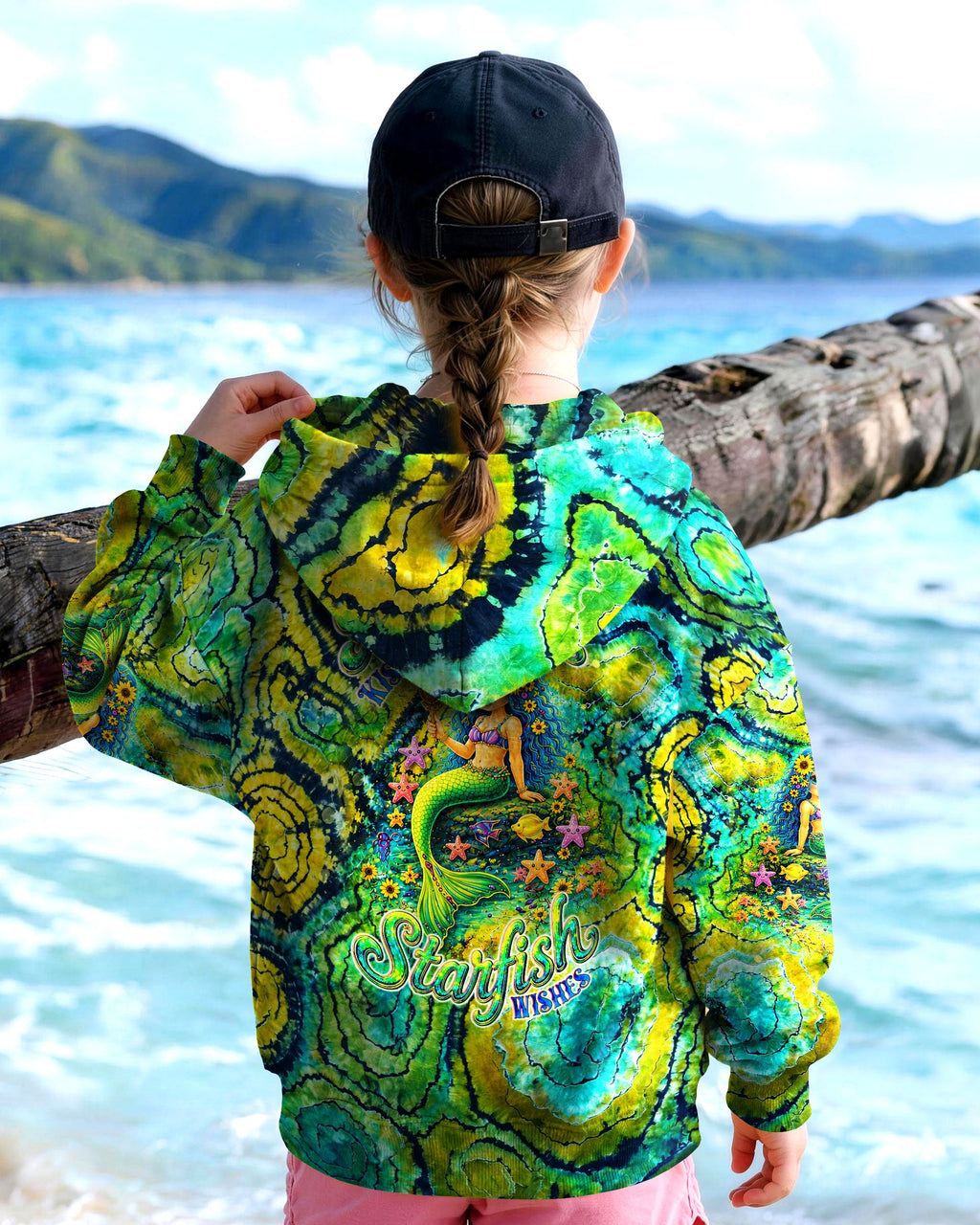 MERMAID KISSES STARFISH WISHES KIDS ALL OVER PRINT - TLNT2505261