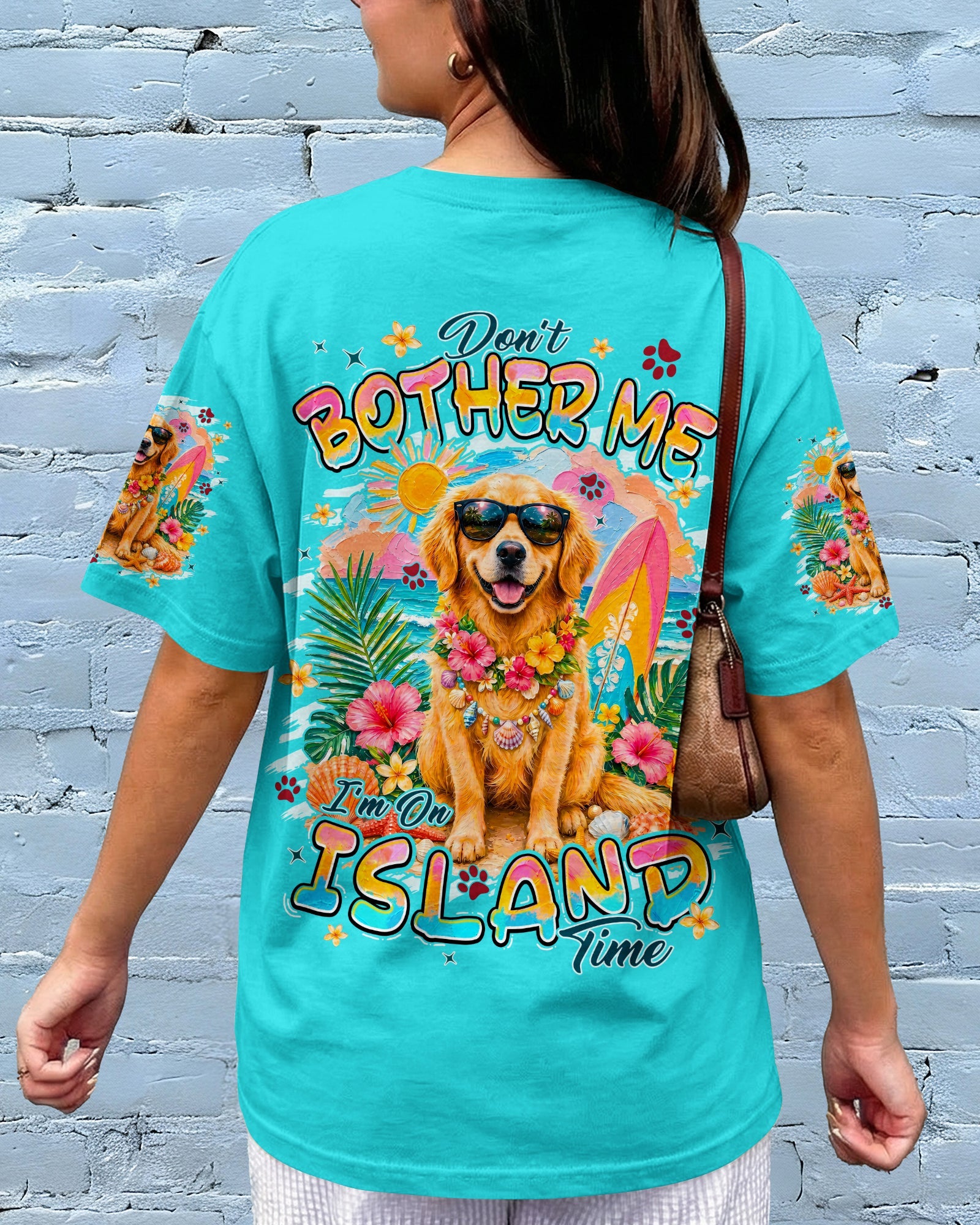 I'M ON ISLAND TIME GOLDEN RETRIEVER DOG ALL OVER PRINT - TYPQ1206263