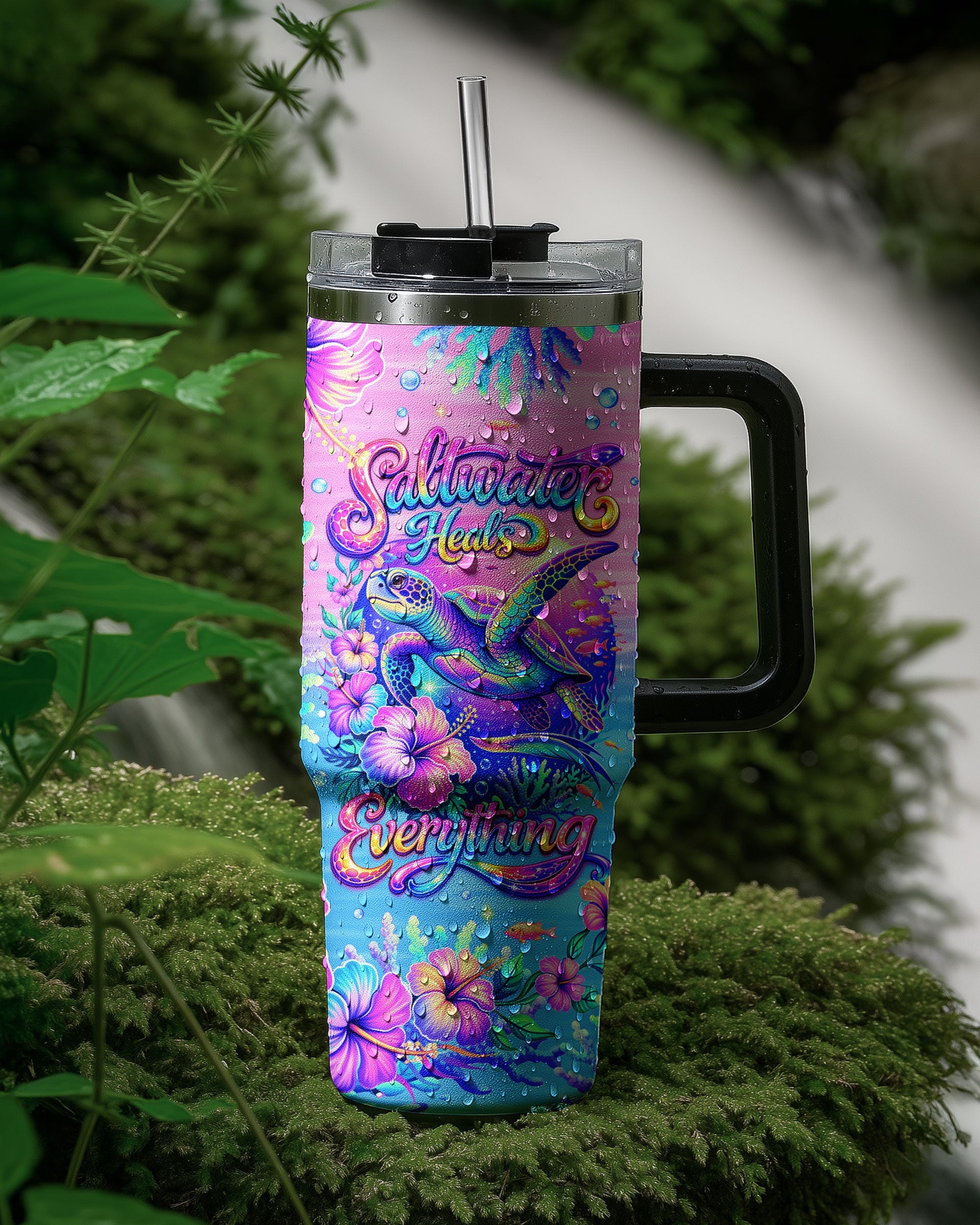 SALTWATER HEALS EVERYTHING TURTLE  TUMBLER   - TLNT1104262