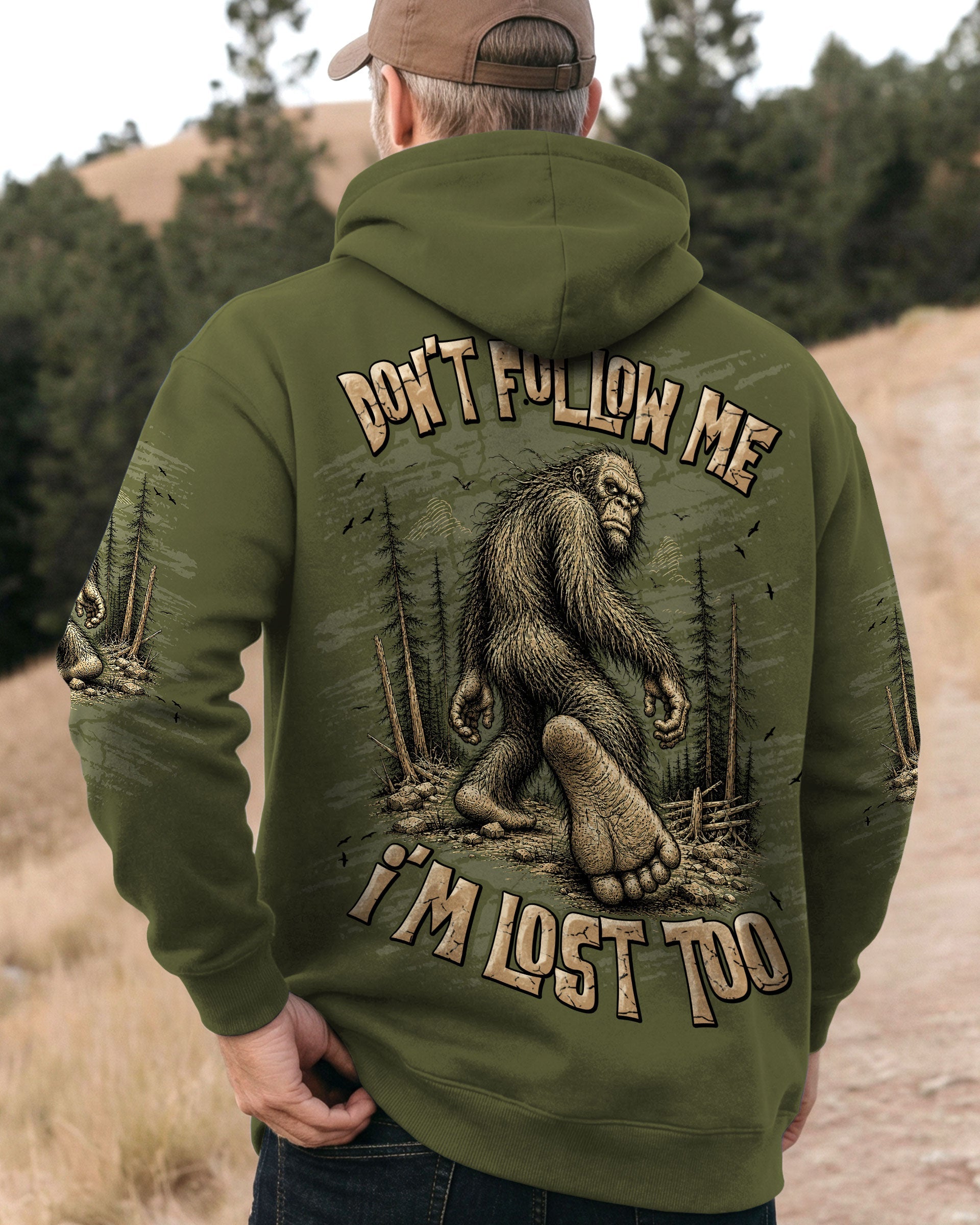 DON'T FOLLOW ME BIGFOOT ALL OVER PRINT - TLNT0306261