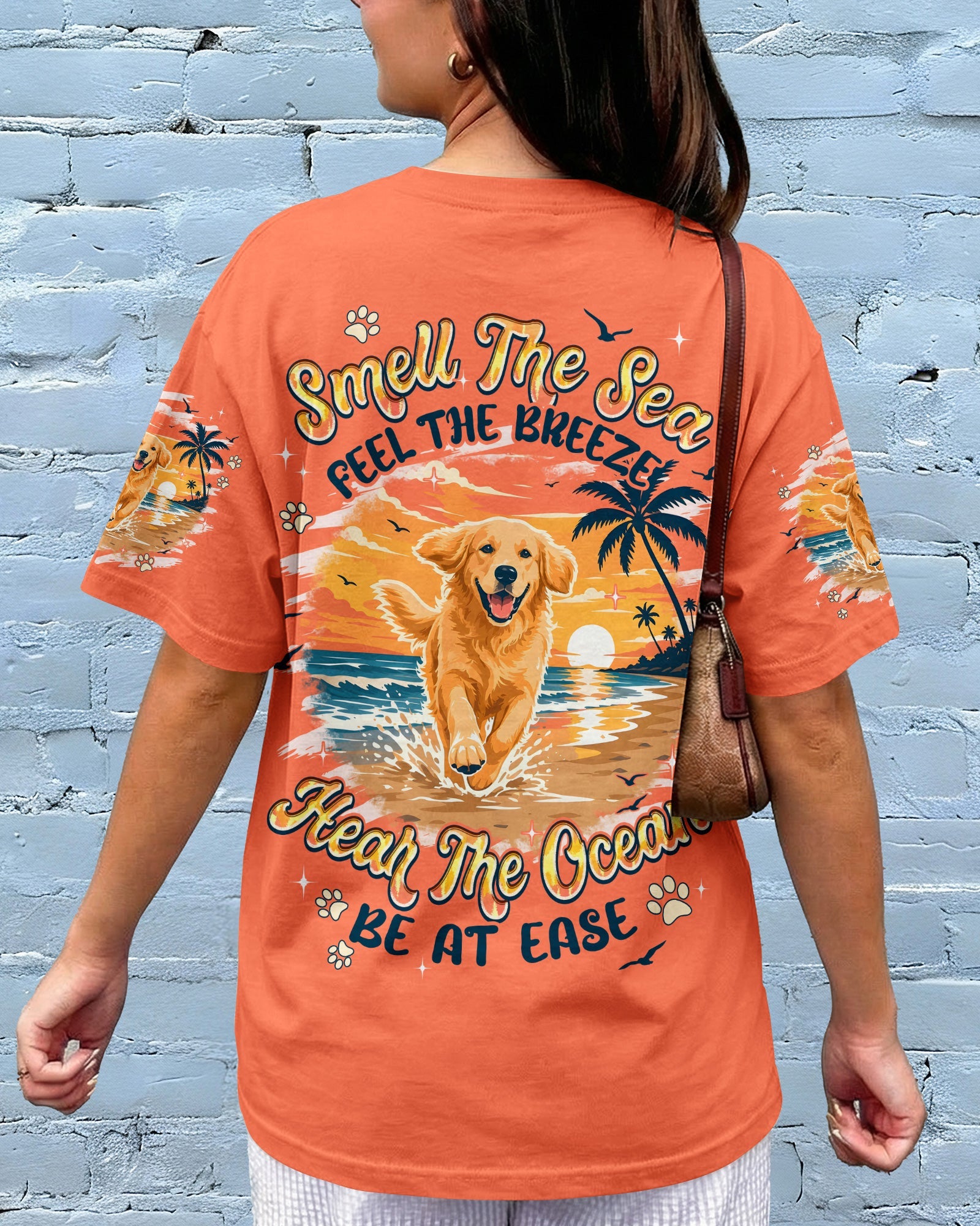 SMELL THE SEA GOLDEN RETRIEVER BEACH DOG ALL OVER PRINT - TYPQ1806261
